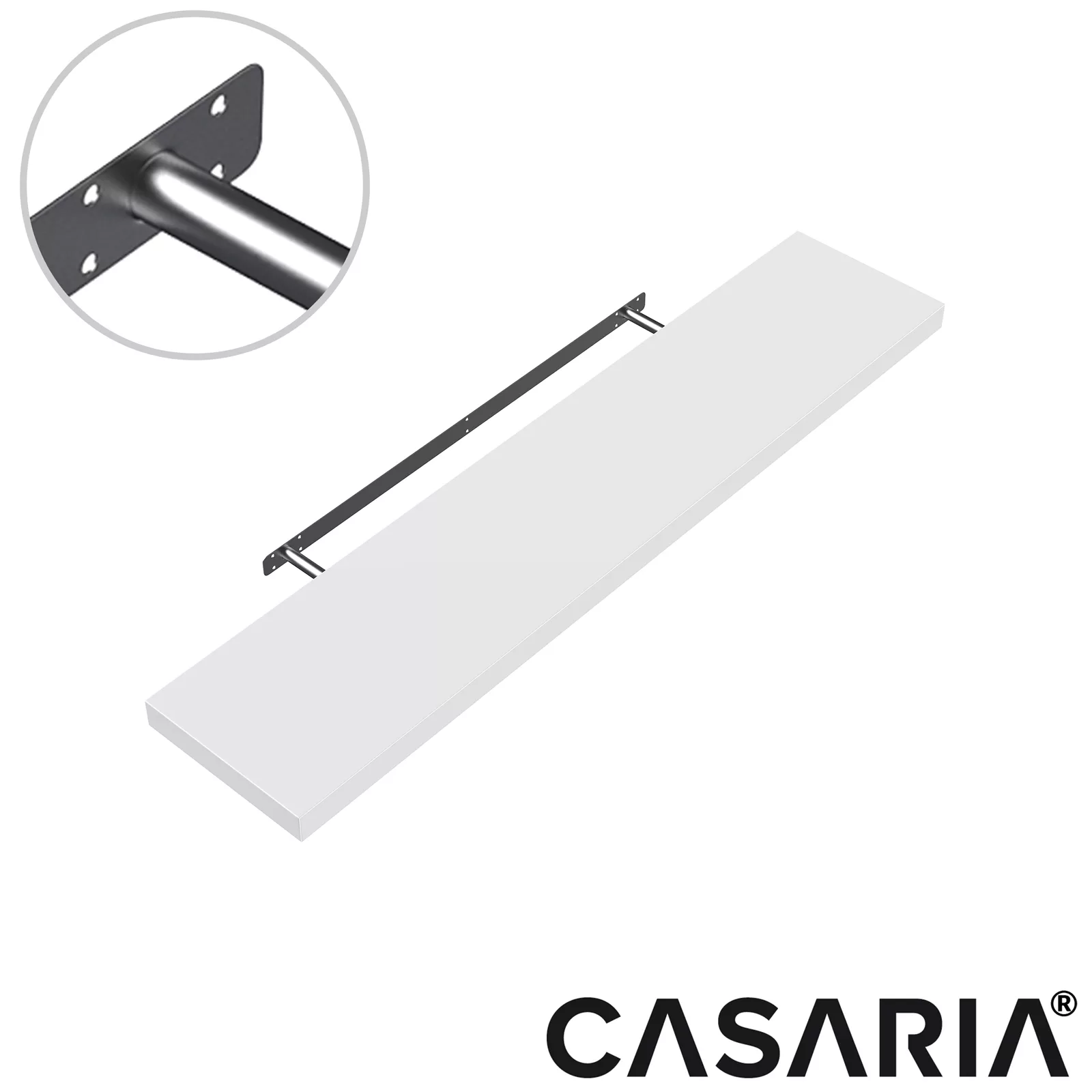 Wandregal Schweberegal 50cm 3er-Set Weiß + Halterung günstig online kaufen