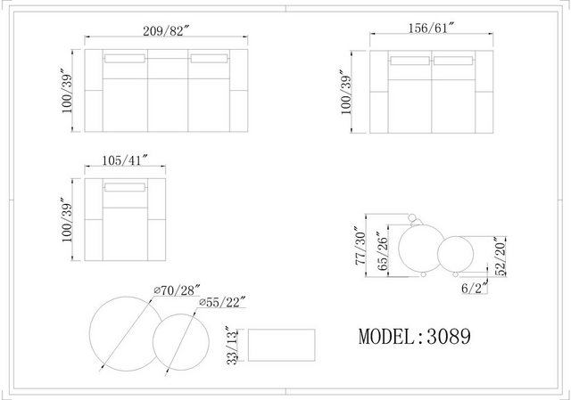 JVmoebel Sofa Designer Polster Sofagarnitur Set XXL Ledersofa Couch 3+2+1 M günstig online kaufen