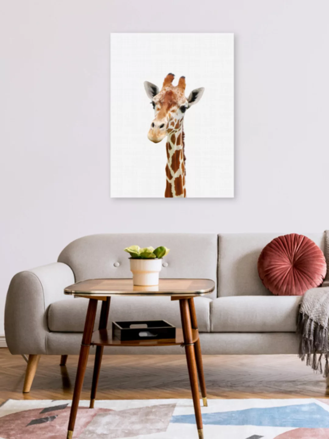 Poster / Leinwandbild - Giraffe günstig online kaufen