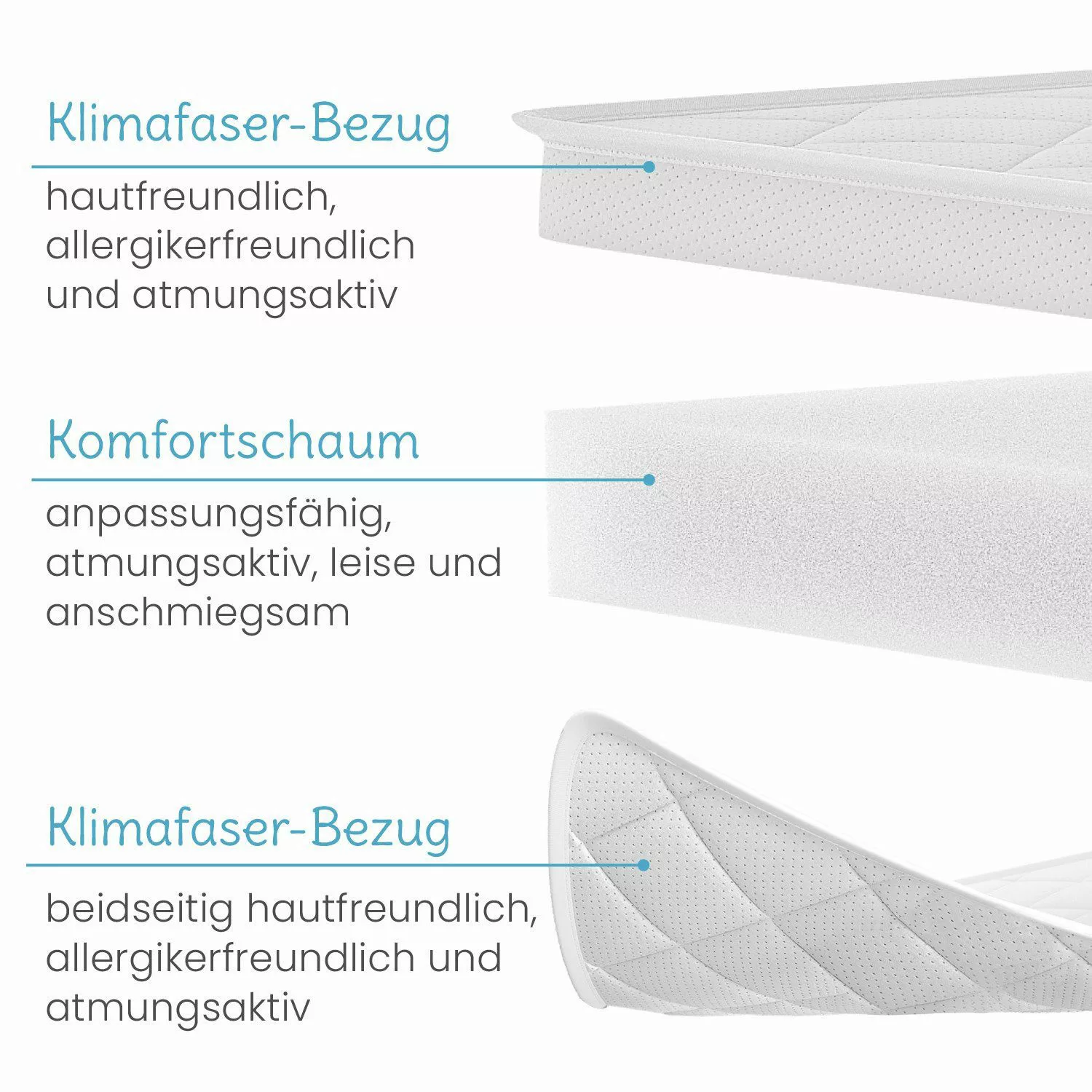 Kindermatratze Baby Matratzentopper, Topper für Kinder, günstig online kaufen