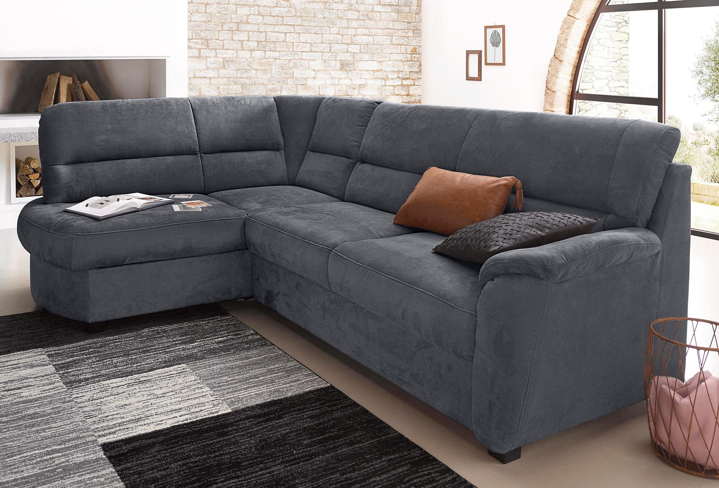 sit&more Ecksofa "Pandora L-Form", wahlweise mit Bettfunktion und Bettkaste günstig online kaufen