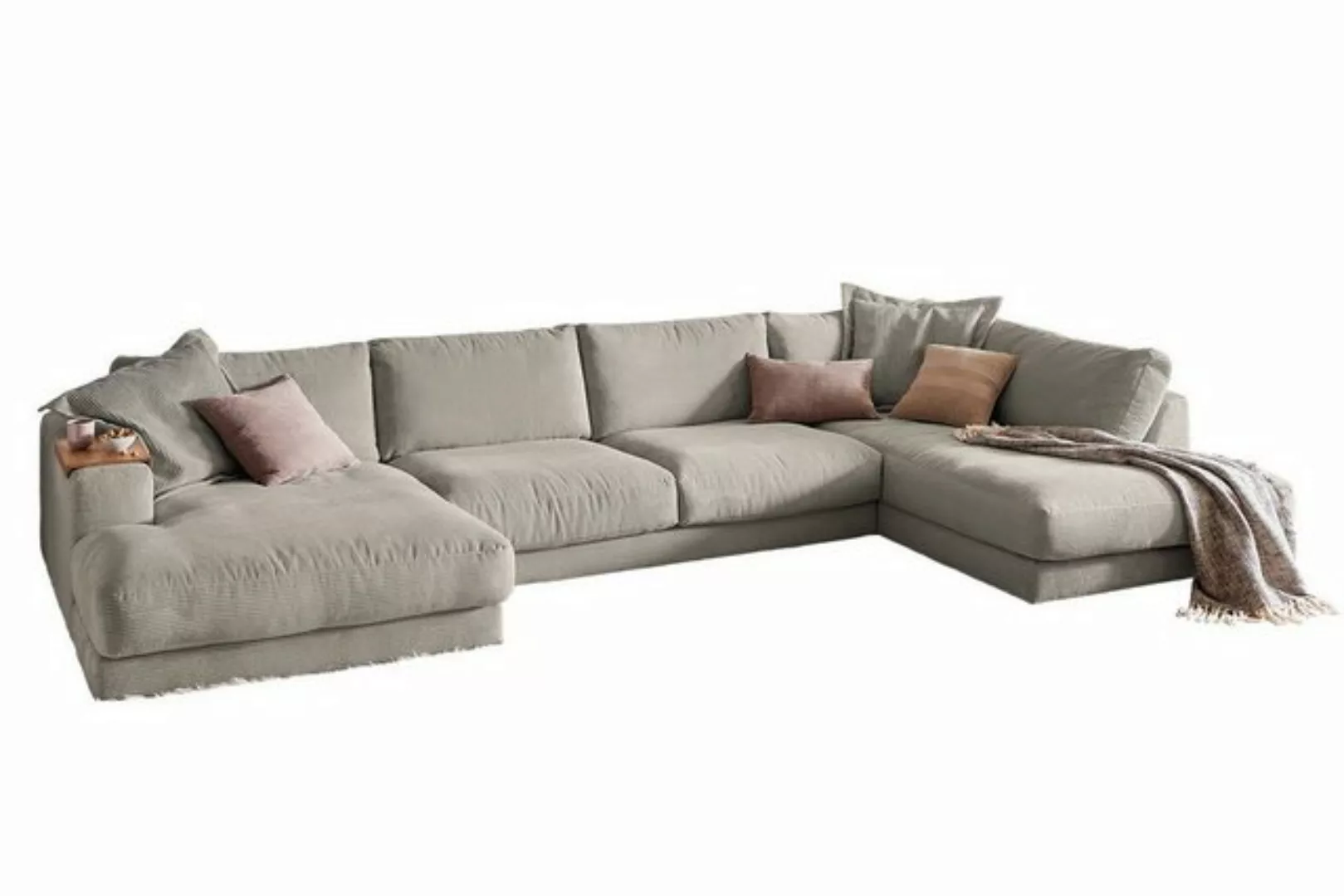 KAWOLA Wohnlandschaft MADELINE, Sofa U-Form Cord, Longchair rechts od. link günstig online kaufen