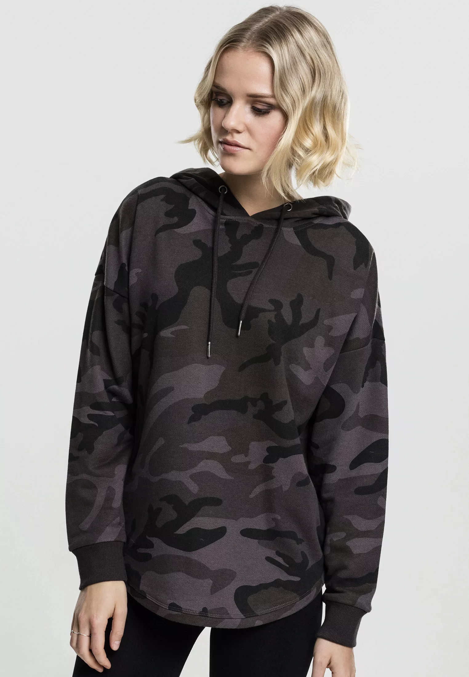 URBAN CLASSICS Rundhalspullover "Urban Classics Damen Ladies Oversized Camo günstig online kaufen