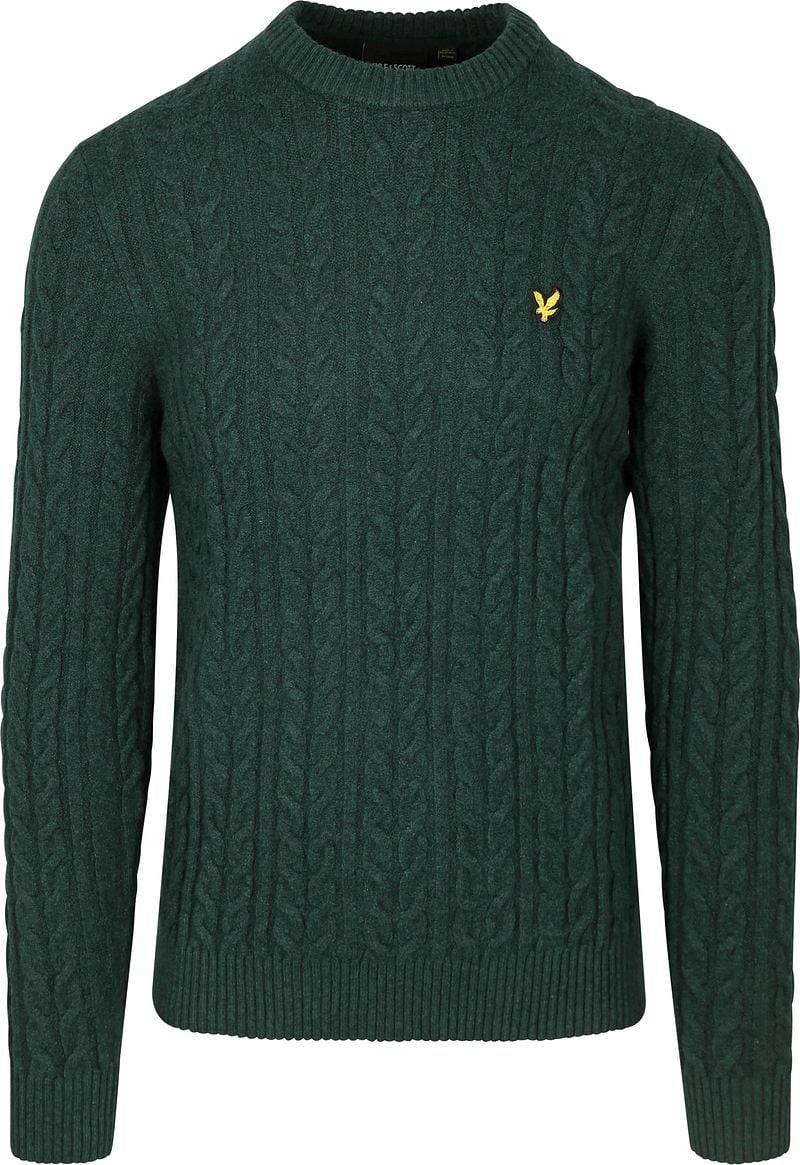 Lyle & Scott Cable Pullover Dunkelgrün - Größe XXL günstig online kaufen