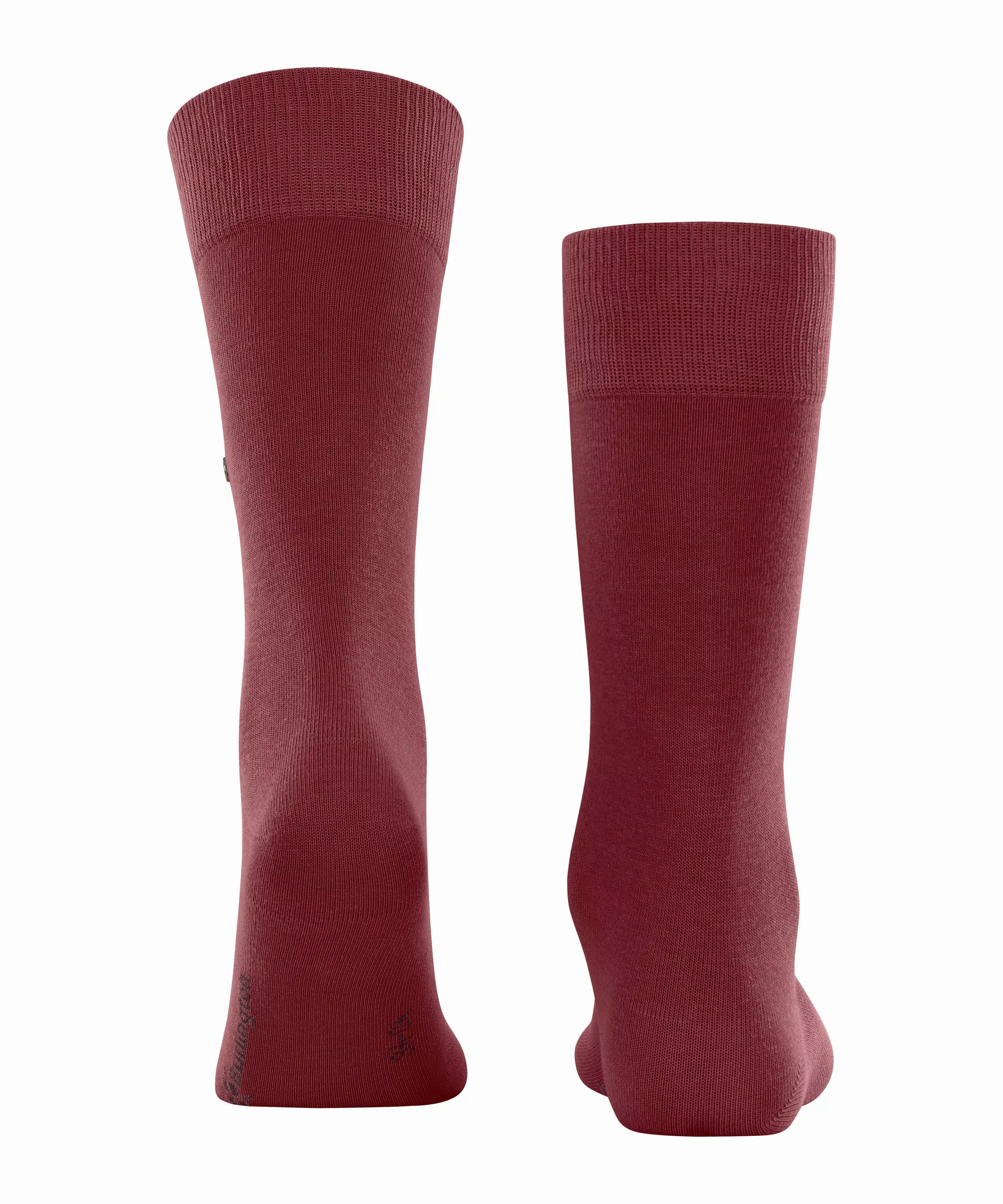 Burlington Lord Herren Socken, 40-46, Rot, Uni, Baumwolle, 21021-883002 günstig online kaufen