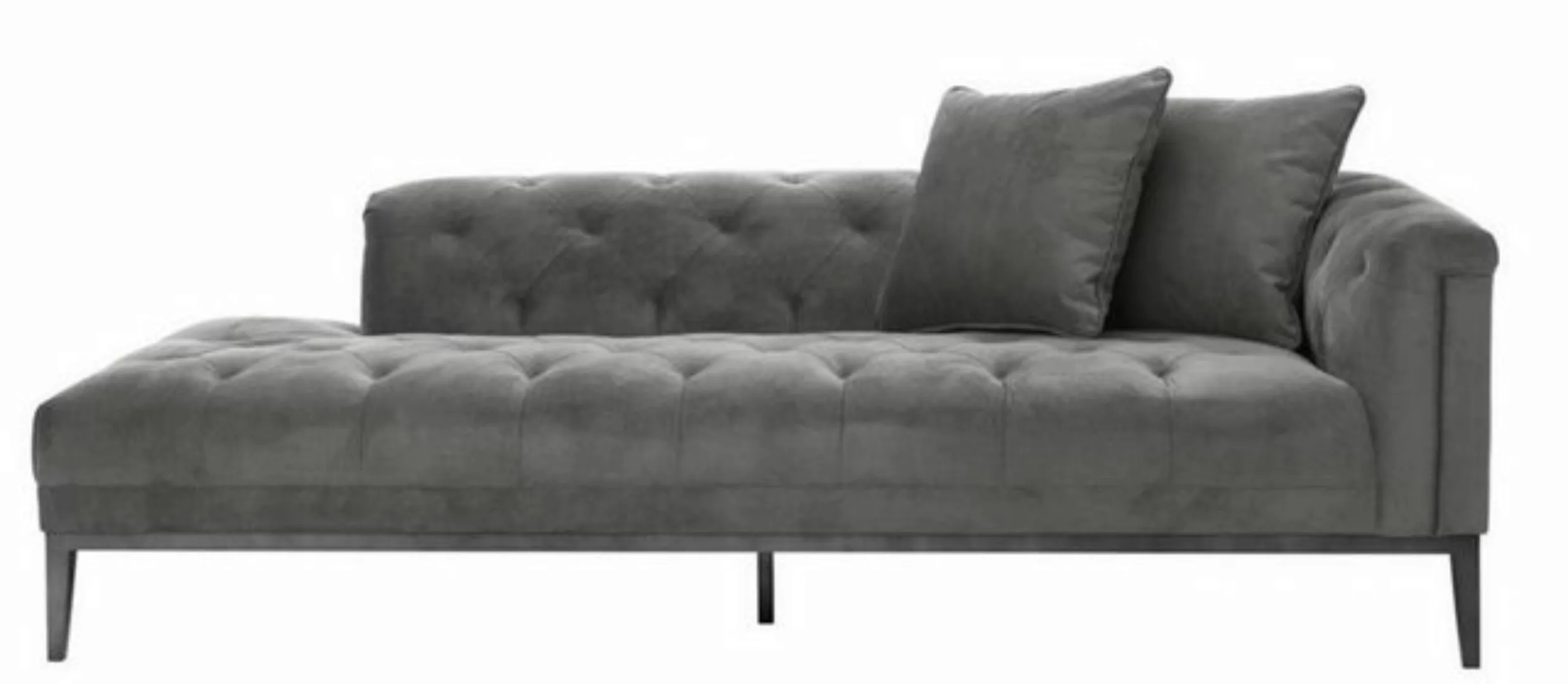 Casa Padrino Sofa Luxus Sofa Dunkelgrau Rechtsseitig 220 x 96 x H. 66 cm - günstig online kaufen