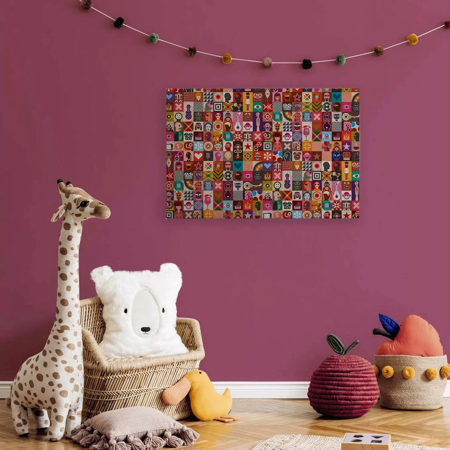 Bricoflor Mosaik Wandbild Bunt Abstrakte Kunst Für Kinderzimmer Und Wohnzim günstig online kaufen
