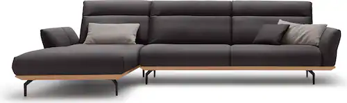 Creation BY ROLF BENZ Ecksofa »CR.460«, Sockel in Eiche, Winkelfüße in Umbr günstig online kaufen
