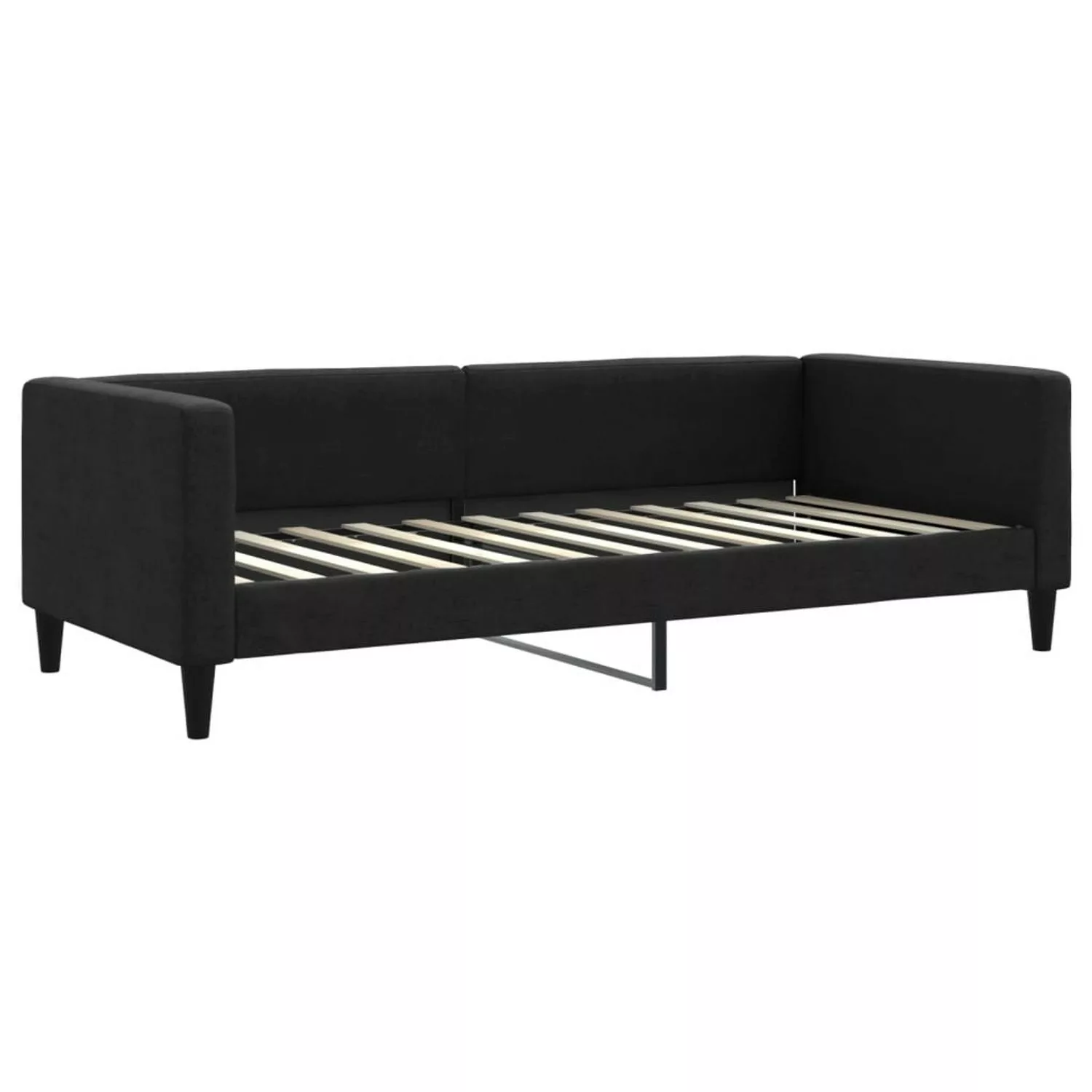 vidaXL Gästebett Tagesbett Schwarz 90x200 cm Stoff Gästebett Gästecouch Gäs günstig online kaufen