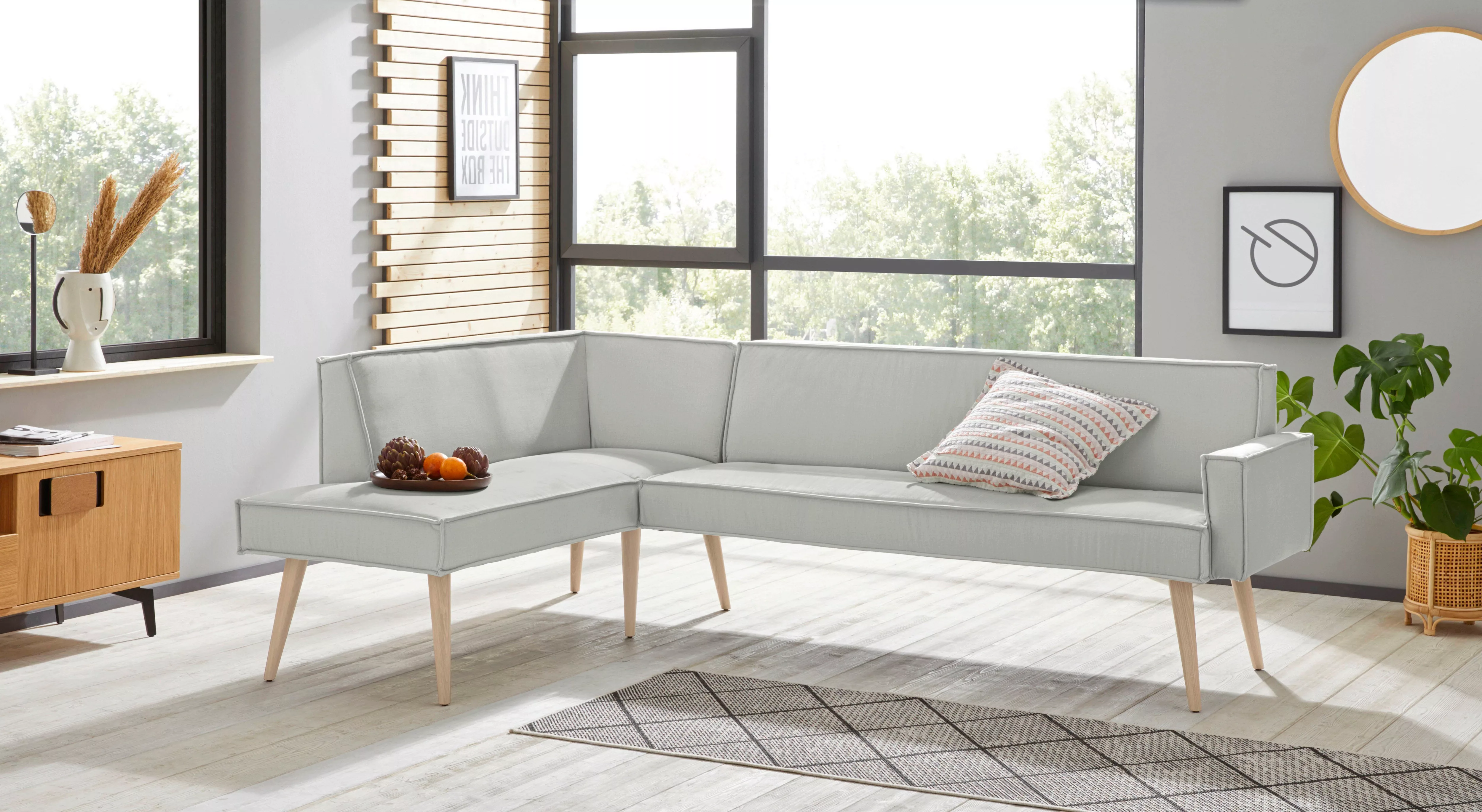 exxpo - sofa fashion Eckbank "Lungo, moderne Kedernaht, bequem und elegant, günstig online kaufen