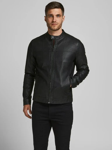 Jack & Jones Lederimitatjacke "JJEWARNER JACKET NOOS" günstig online kaufen