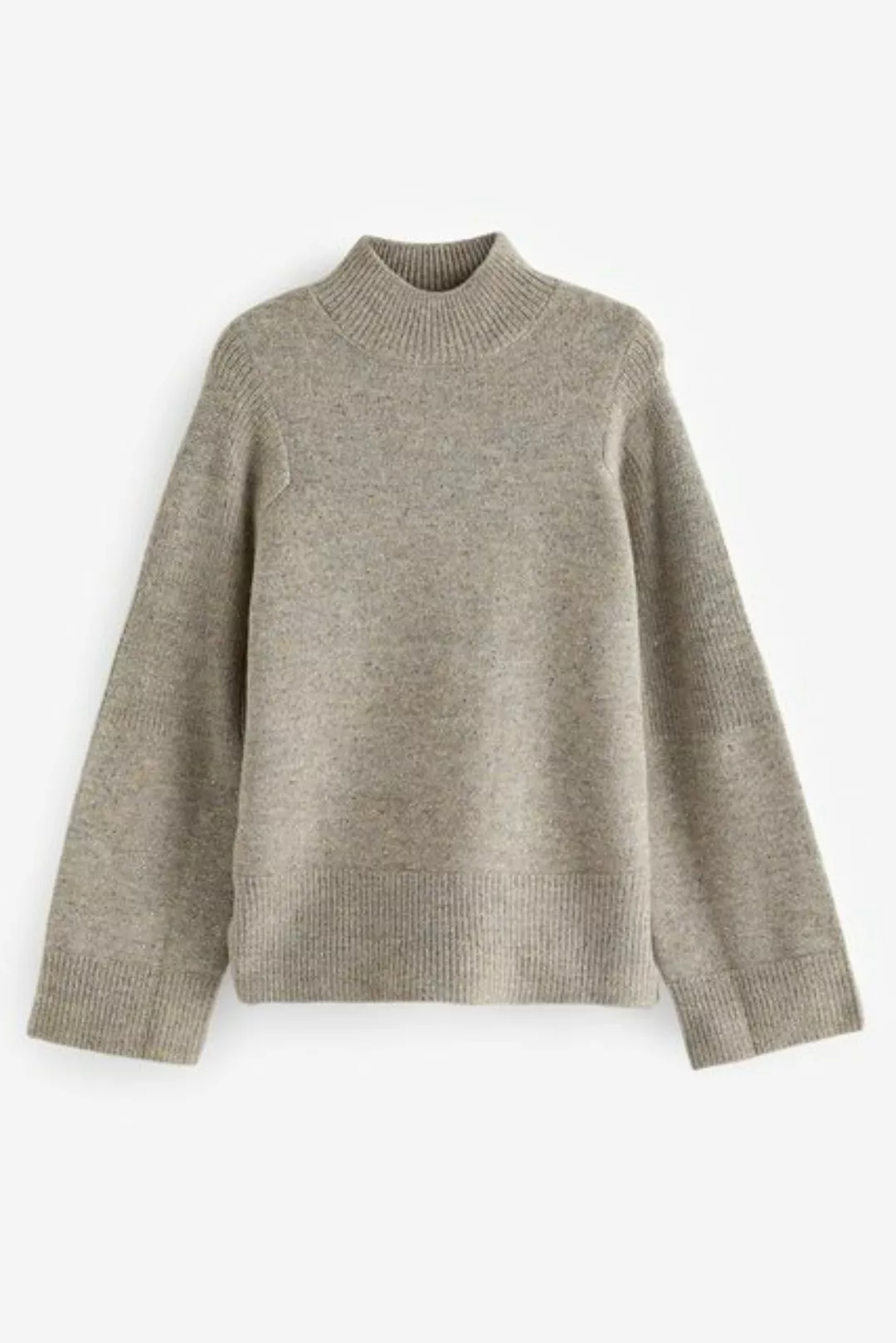 Next Stehkragenpullover Langärmeliges Pulloverkleid mit Pailletten (1-tlg) günstig online kaufen