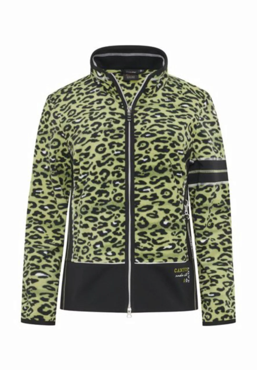 Canyon Fleecejacke CANYON Damen Leoparden Optik Fleecejacke ohne Kapuze Arm günstig online kaufen