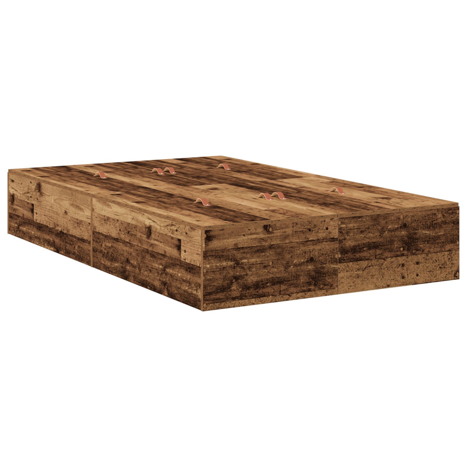 vidaXL Bett Stauraumbett aus altem Holz, günstig online kaufen