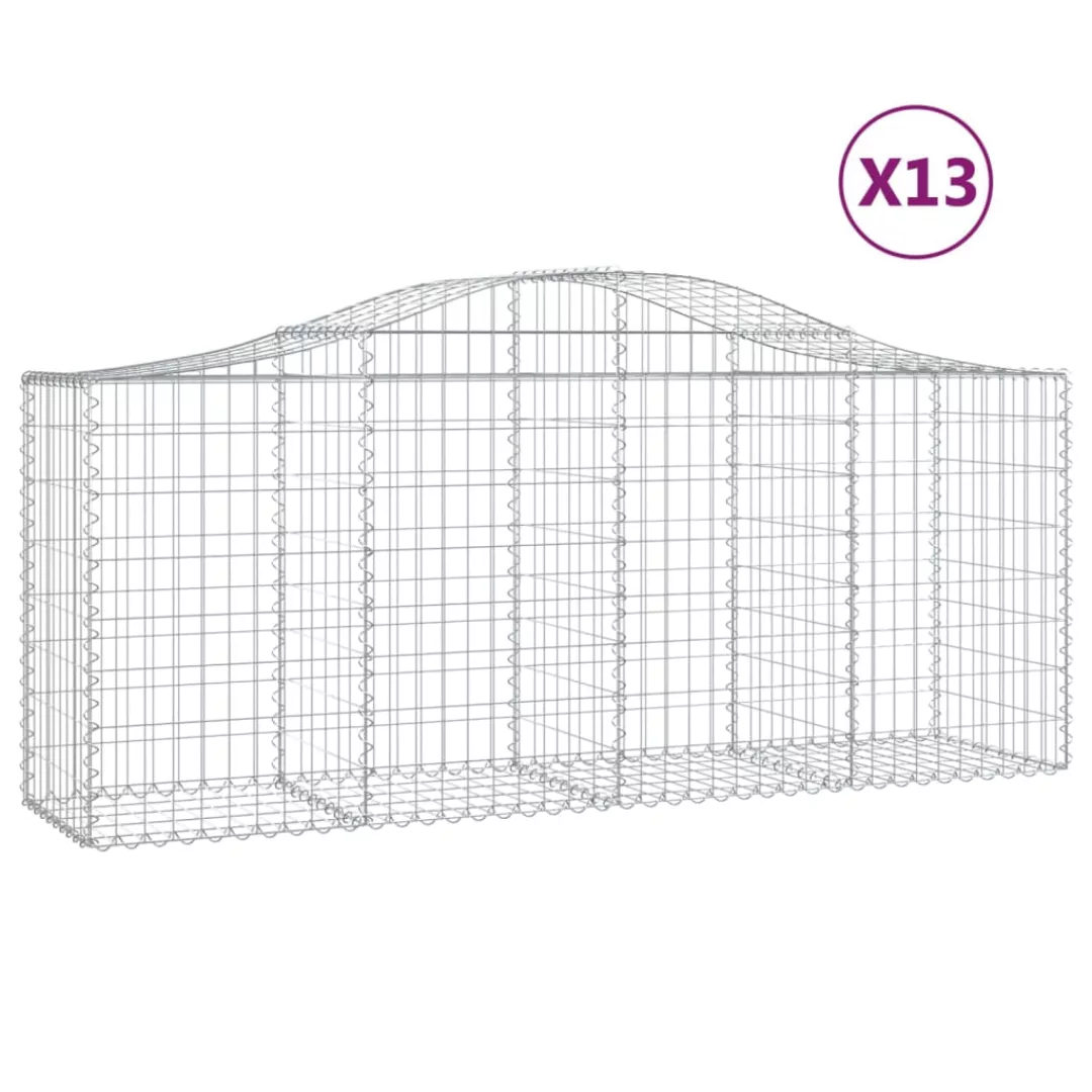 Vidaxl Gabionen Mit Hochbogen 13 Stk. 200x50x80/100cm Verzinktes Eisen günstig online kaufen