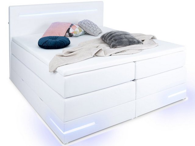 wonello Boxspringbett Daytona, mit LED Beleuchtung und Topper, wahlweise mi günstig online kaufen