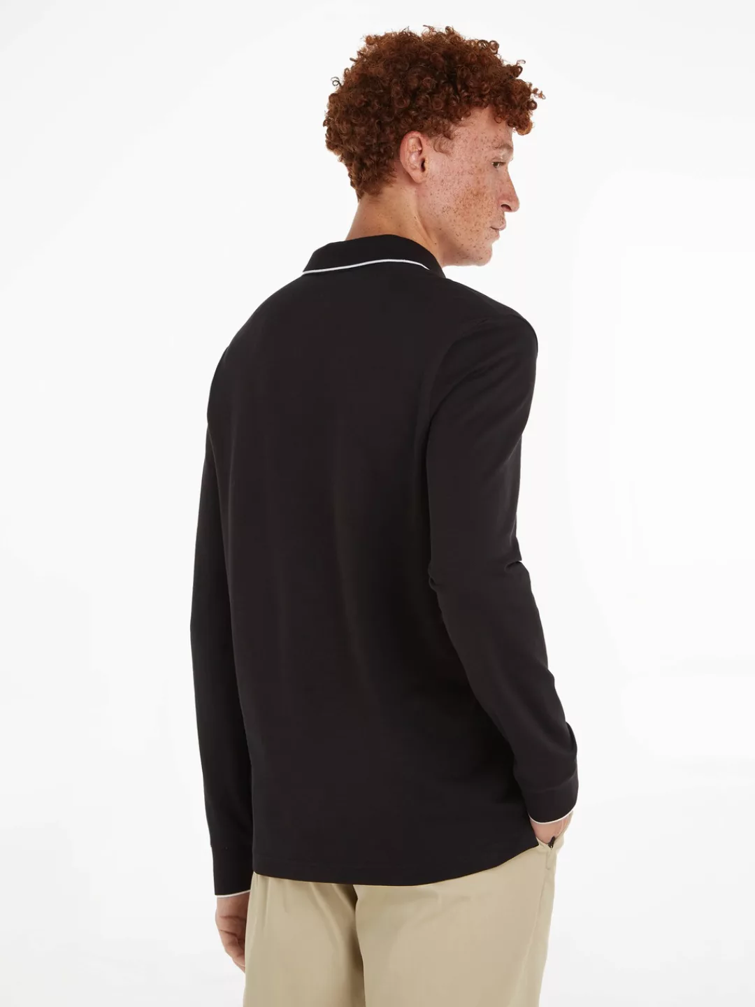 Calvin Klein Poloshirt STRETCH PIQUE TIPPING LS POLO günstig online kaufen