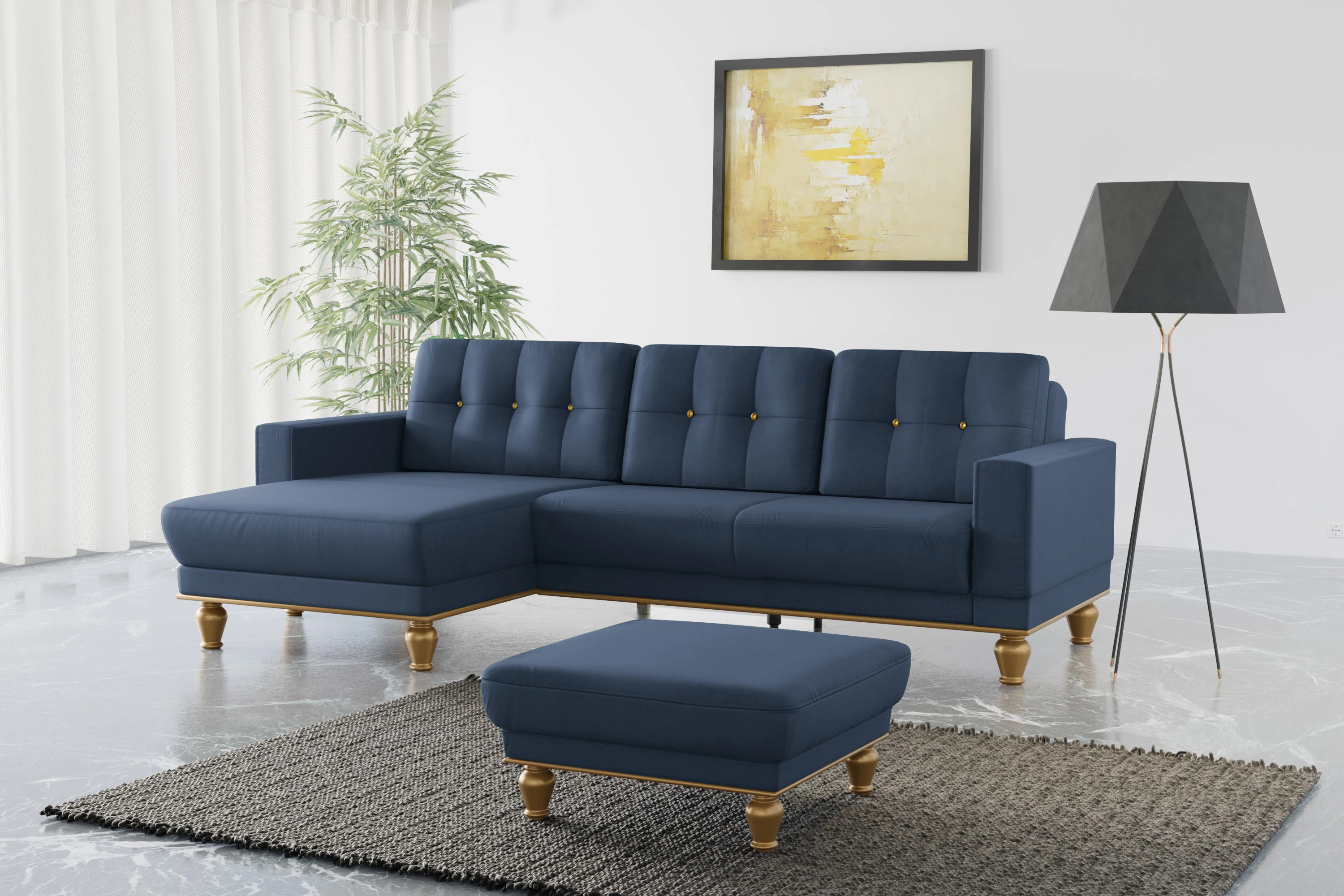 sit&more Ecksofa Orient 5 L-Form, mit Strass-Stein, wahlweise mit Bettfunkt günstig online kaufen