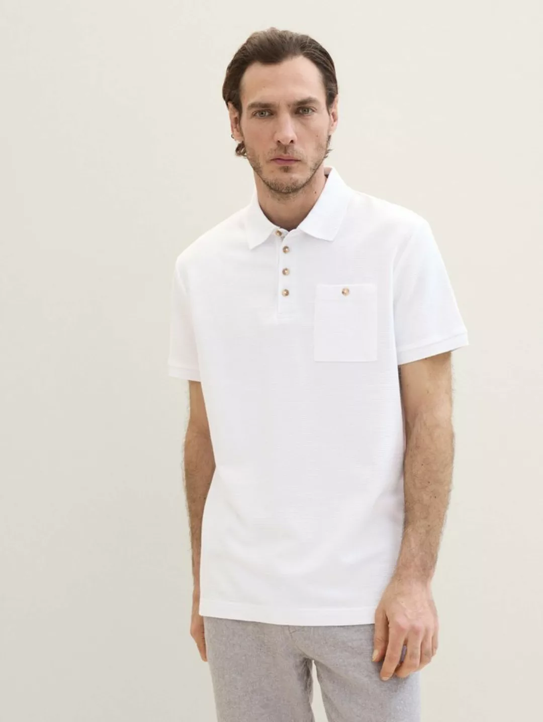 TOM TAILOR Poloshirt Poloshirt mit Struktur günstig online kaufen