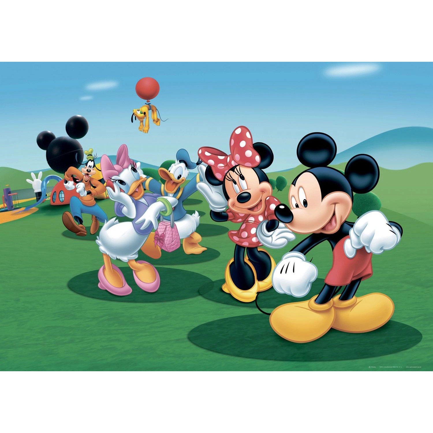 Disney 0 Micky Maus Donald Duck & Goofy Grün Blau und Rot 1,56 x 1,12 m 600 günstig online kaufen