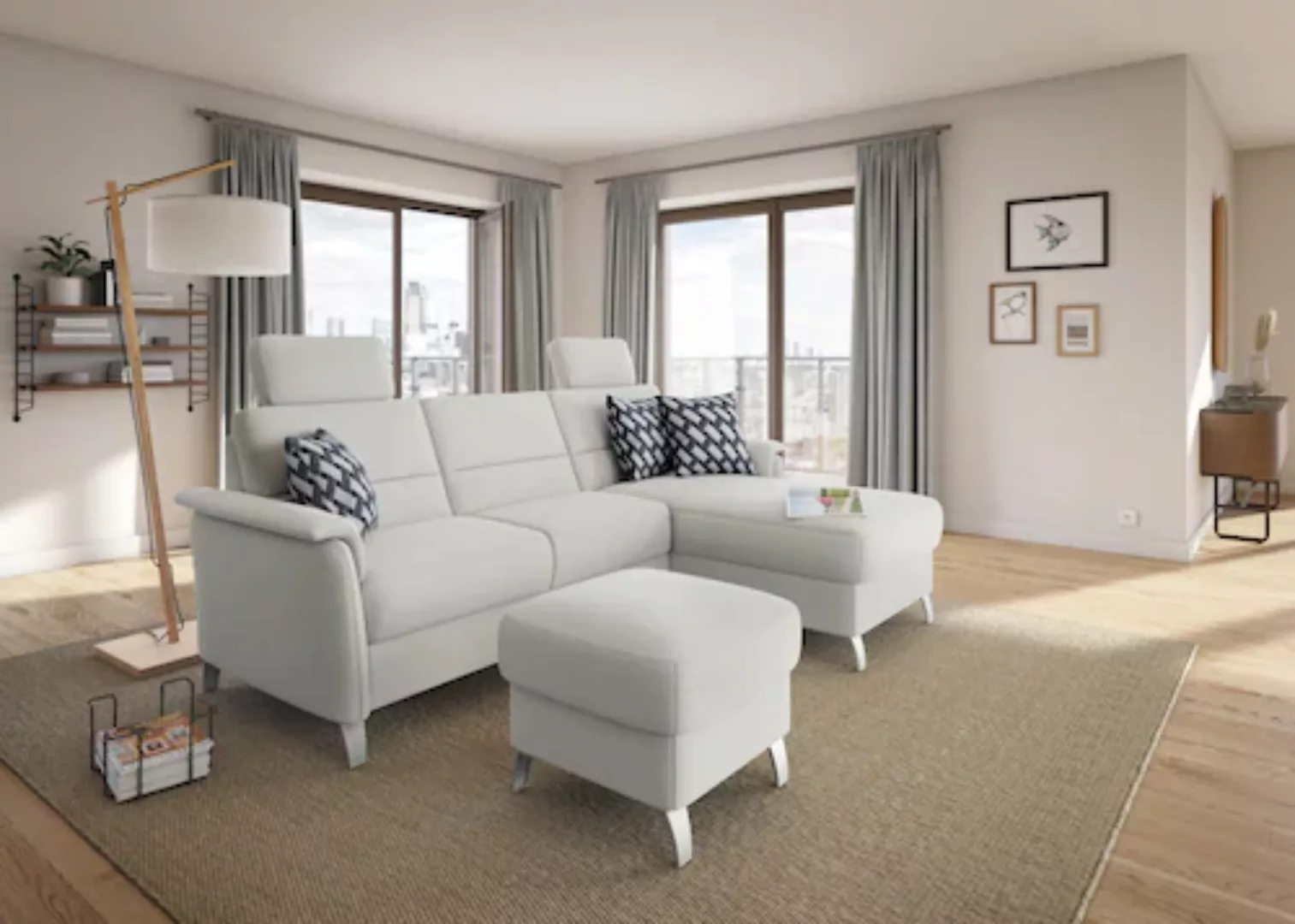 sit&more Ecksofa »Palmera L-Form«, Federkern, wahlweise mit Bettfunktion un günstig online kaufen