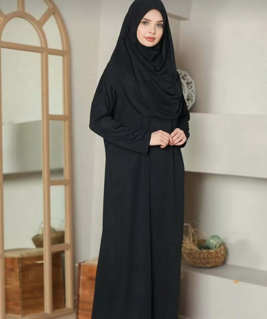 Modavitrini Tunikakleid Gebetskleid mit Hijab islamisches Kleid Kaftan Jilb günstig online kaufen