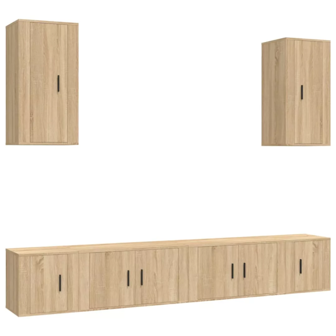 Vidaxl 6-tlg. Tv-schrank-set Sonoma-eiche Holzwerkstoff günstig online kaufen