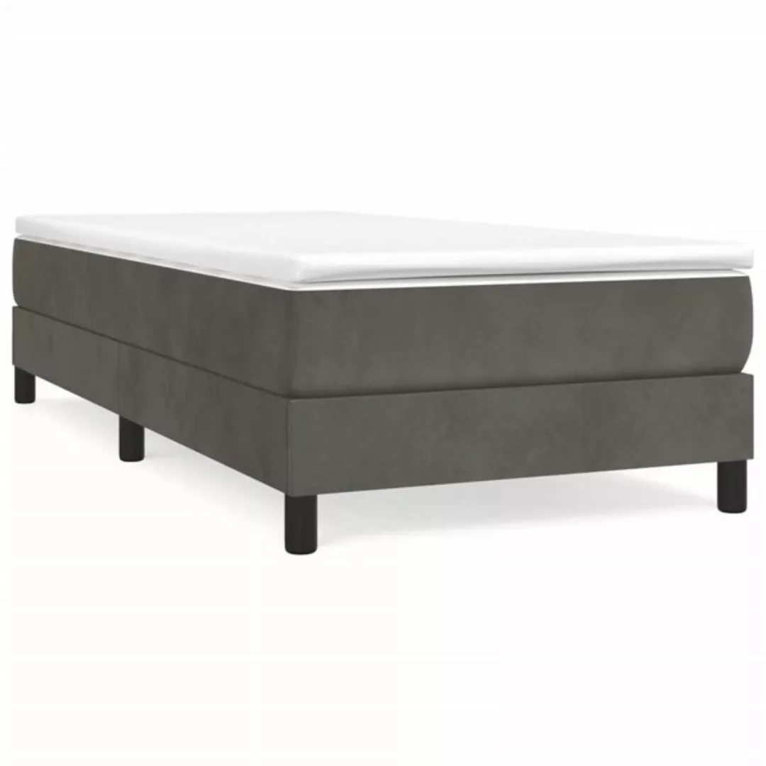 Vidaxl Boxspringbett Dunkelgrau 90x200 Cm Samt günstig online kaufen