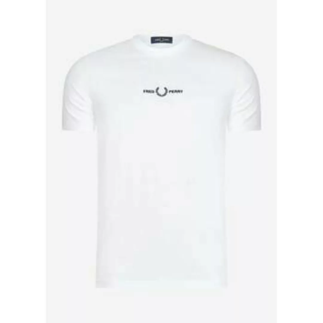 Fred Perry  T-Shirts & Poloshirts Embroidered t-shirt - white günstig online kaufen