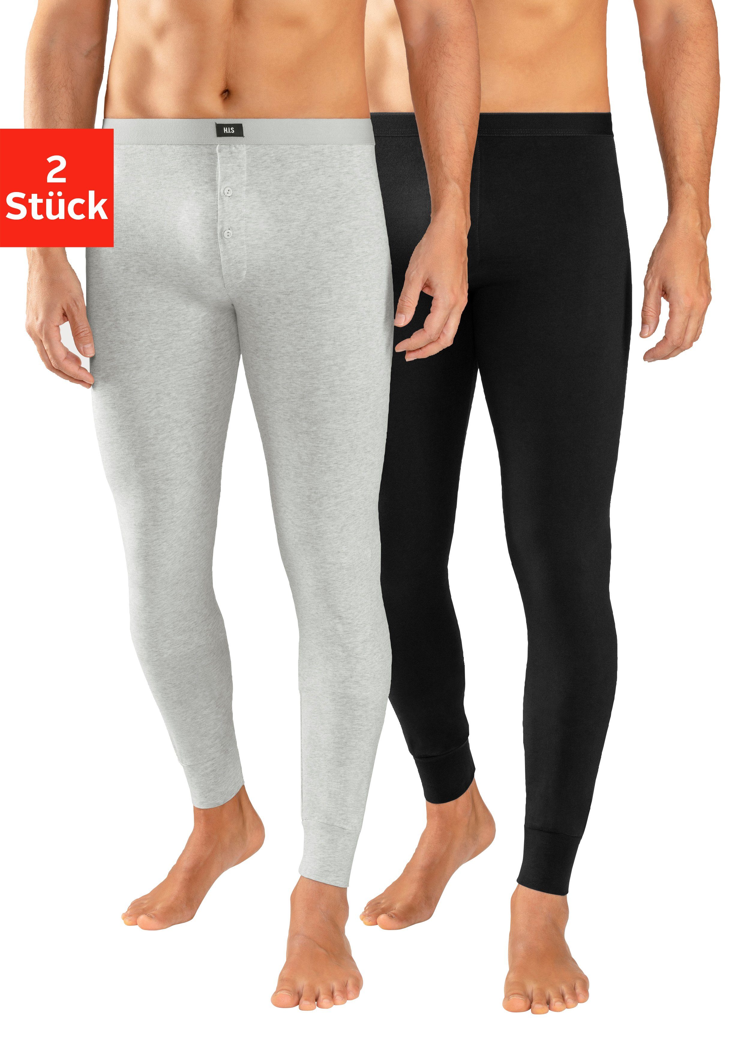 H.I.S Lange Unterhose, (Packung, 2 St.), mit Bündchen am Bein günstig online kaufen
