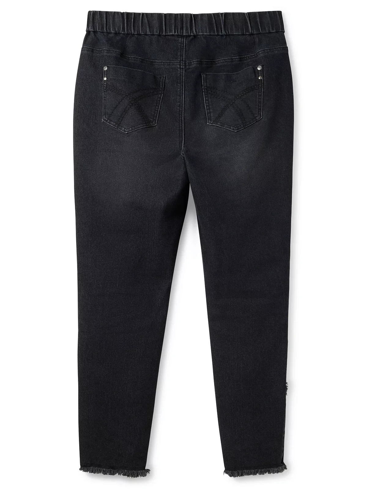 Sheego Stretch-Jeans "Große Größen", mit Gummibund und Fransensaum günstig online kaufen