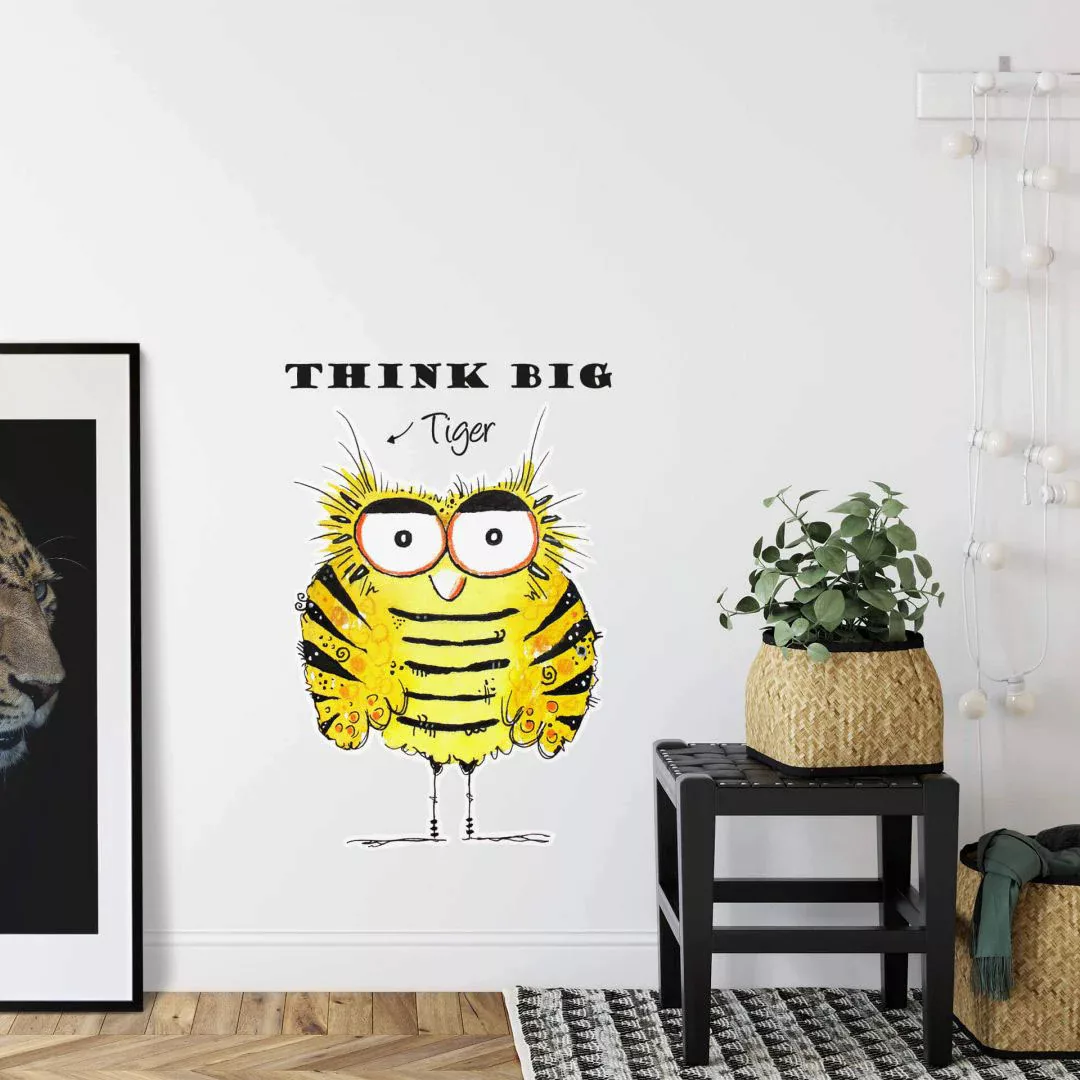 Wall-Art Wandtattoo »Lebensfreude Think Big Tiger«, (1 St.), selbstklebend, günstig online kaufen