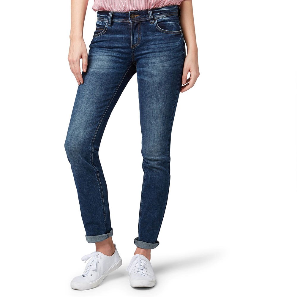 Tom Tailor Damen Jeans Alexa Straight - Straight Fit - Blau - Mid Stone Was günstig online kaufen