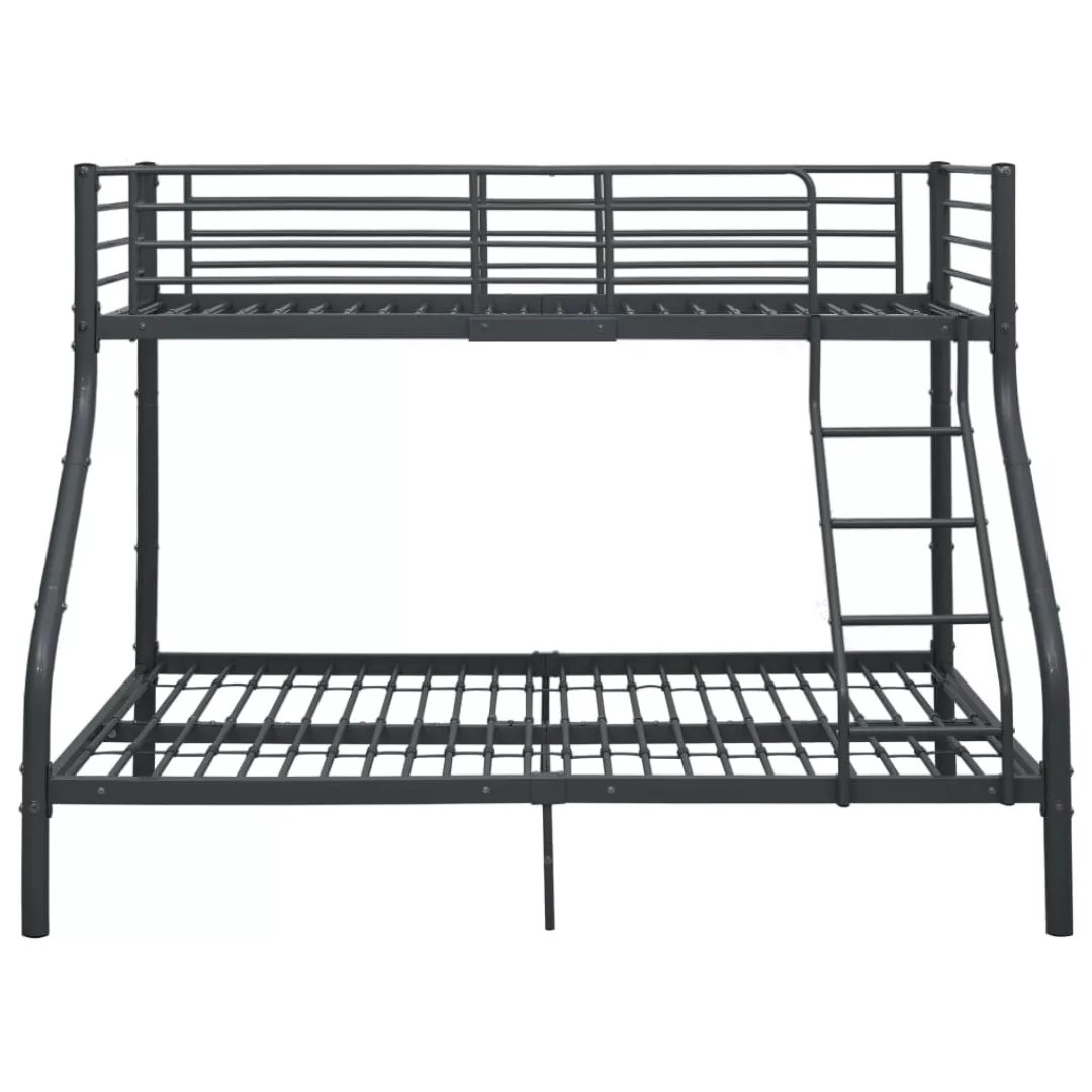 vidaXL Etagenbett Etagenbettgestell Schwarz Metall 140x200 cm 90x200 cm Ein günstig online kaufen