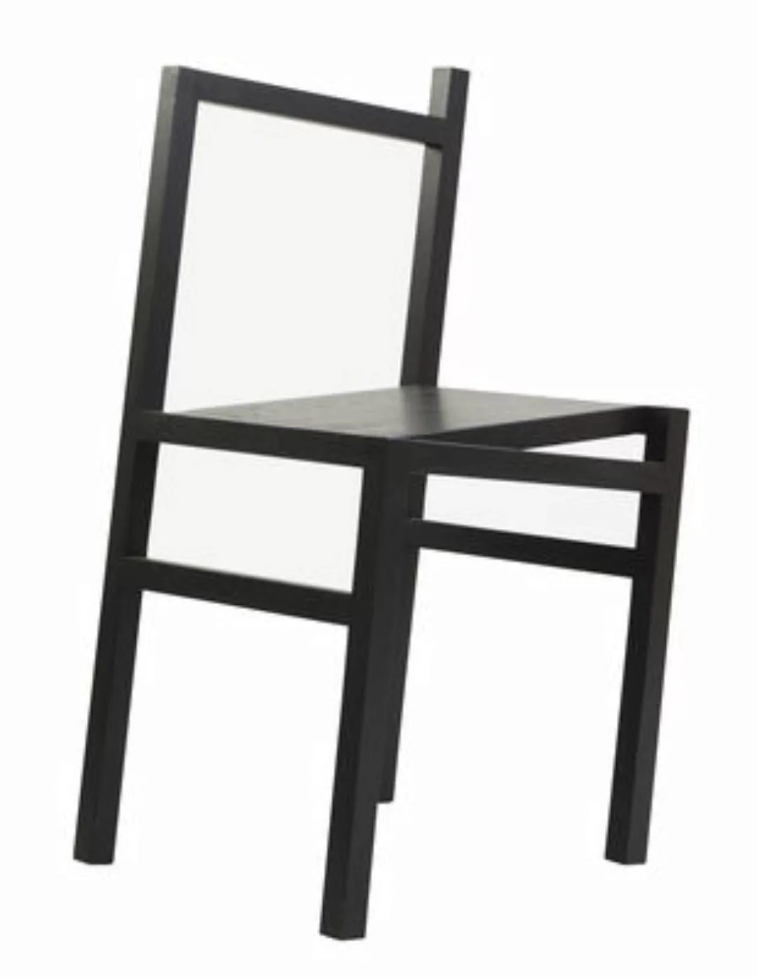 Stuhl 9.5° holz schwarz / optische Täuschung - Frama - Schwarz günstig online kaufen