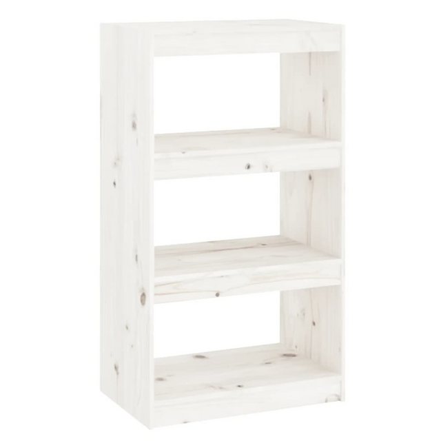 furnicato Bücherregal Bücherregal/Raumteiler Weiß 60x30x103,5 cm Massivholz günstig online kaufen