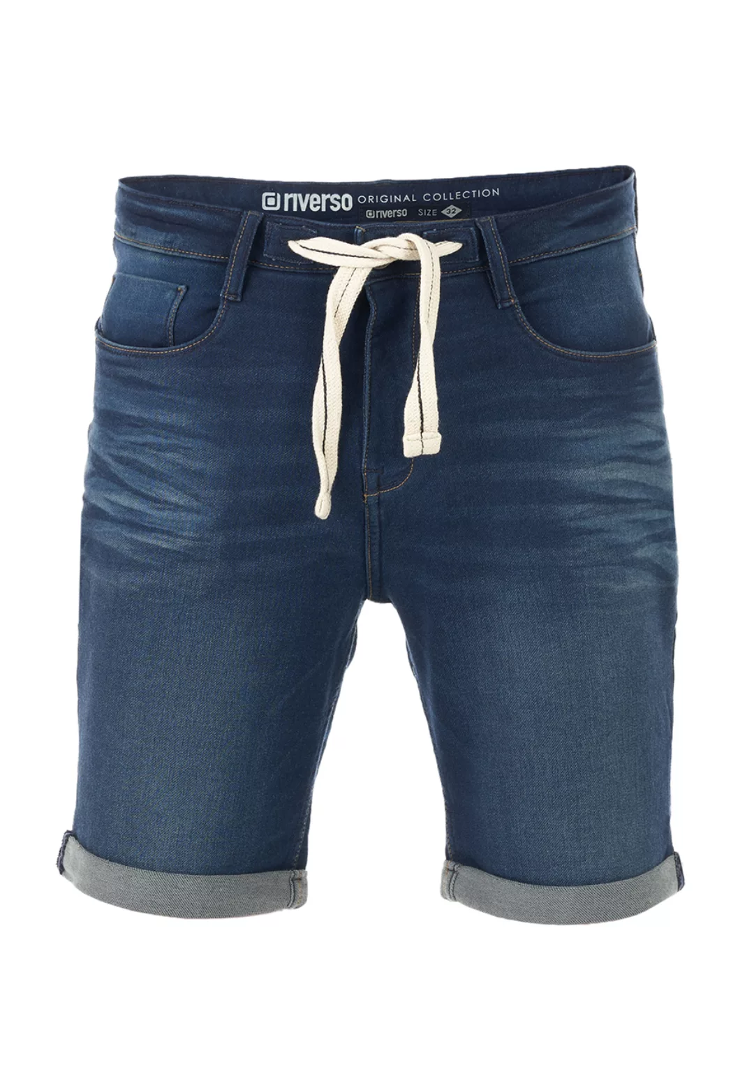 riverso Jeans Shorts Herren Stretch Kurz Kordelzug Regular Fit RIVPaul günstig online kaufen