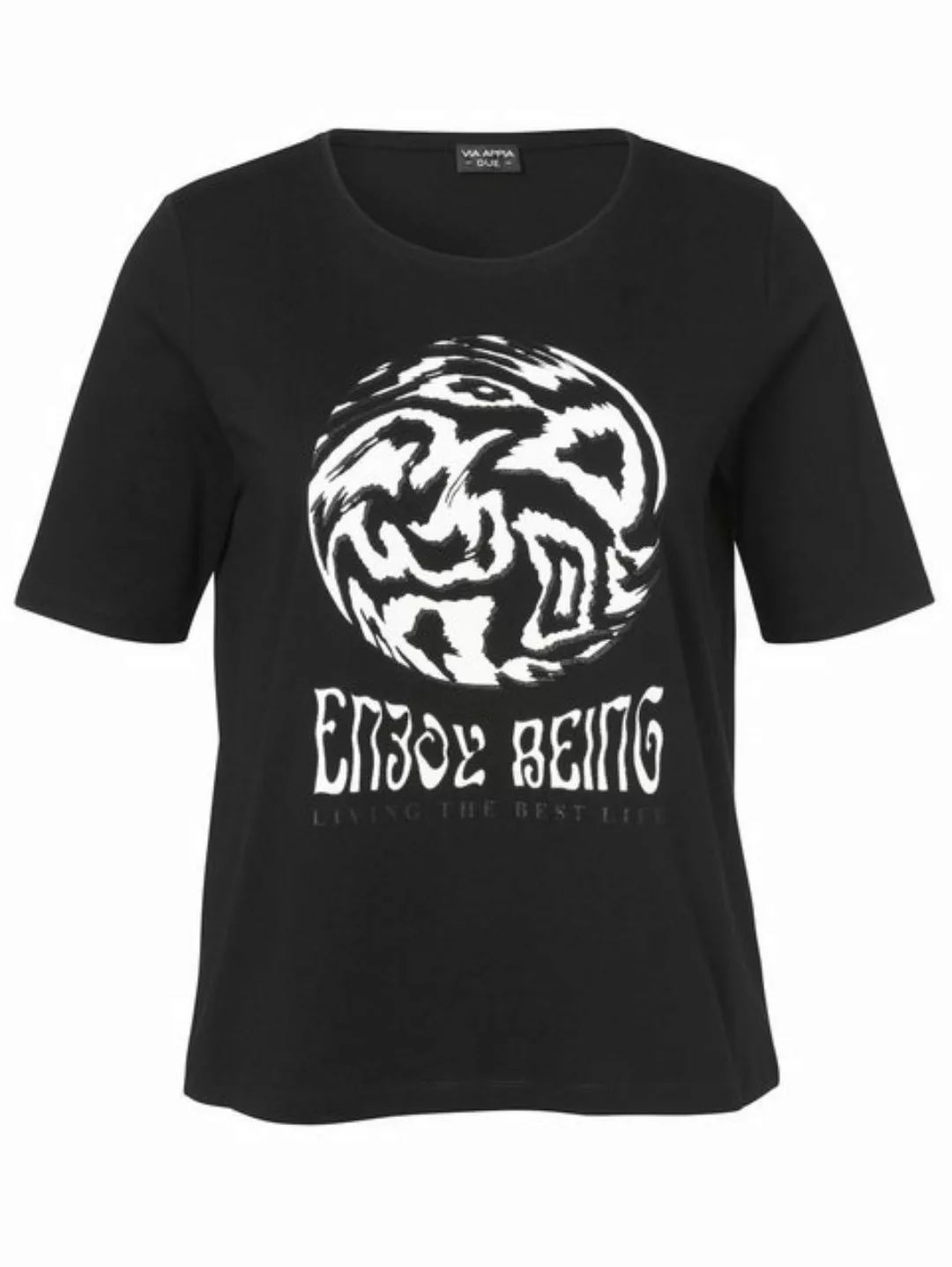 VIA APPIA DUE Rundhalsshirt mit Glitzerdetails günstig online kaufen