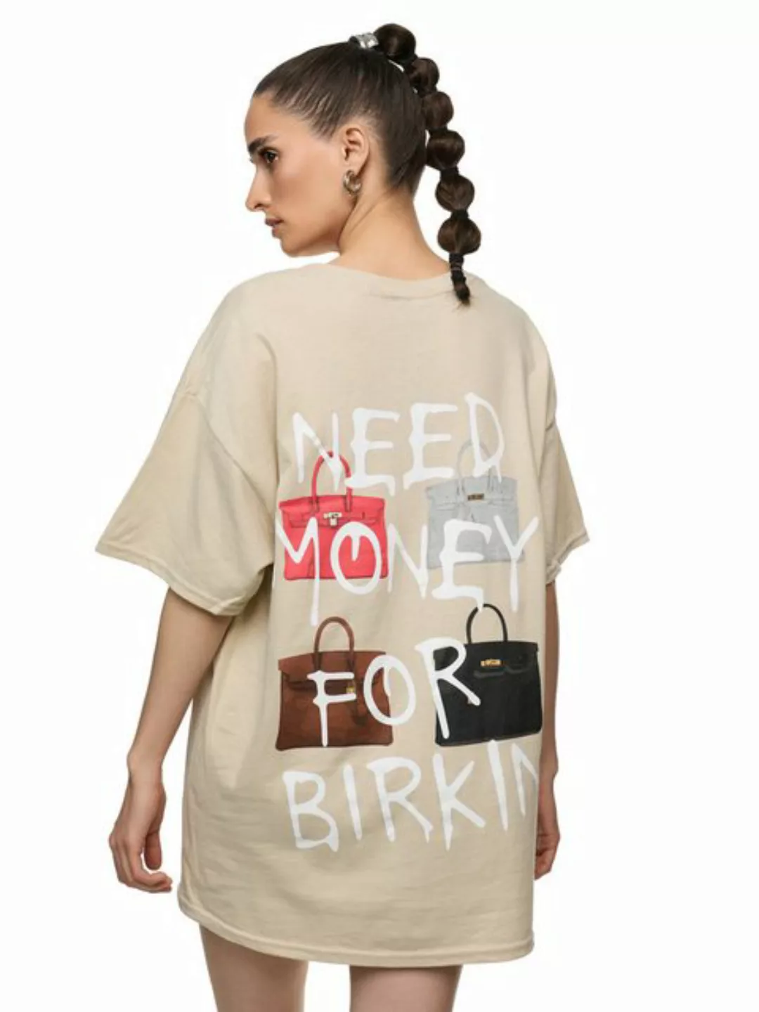 Worldclassca Print-Shirt Worldclassca Oversized Print I NEED MONEY T-Shirt günstig online kaufen