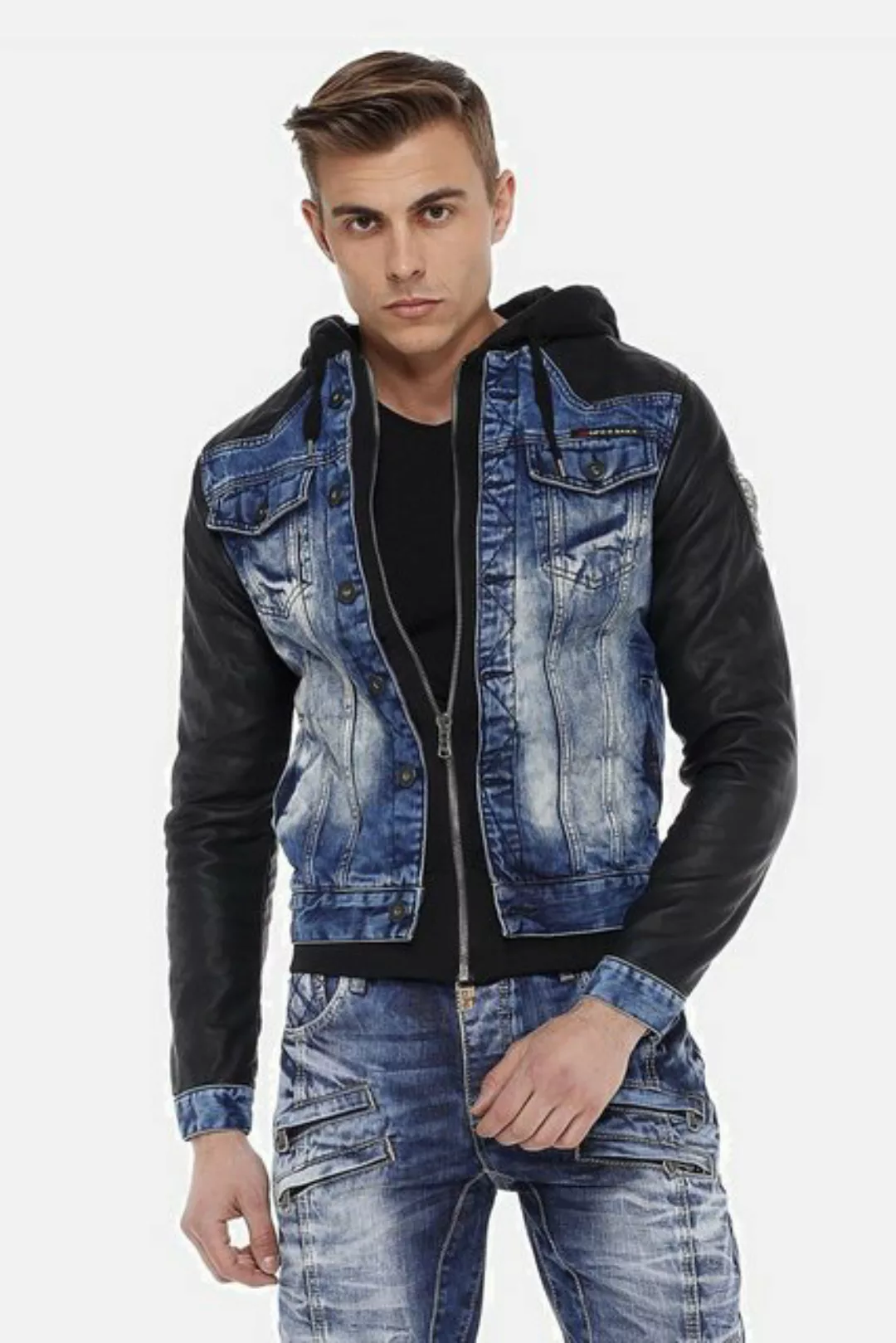 Cipo & Baxx Jeansjacke Jacke mit Reißverschluss, CJ235 günstig online kaufen