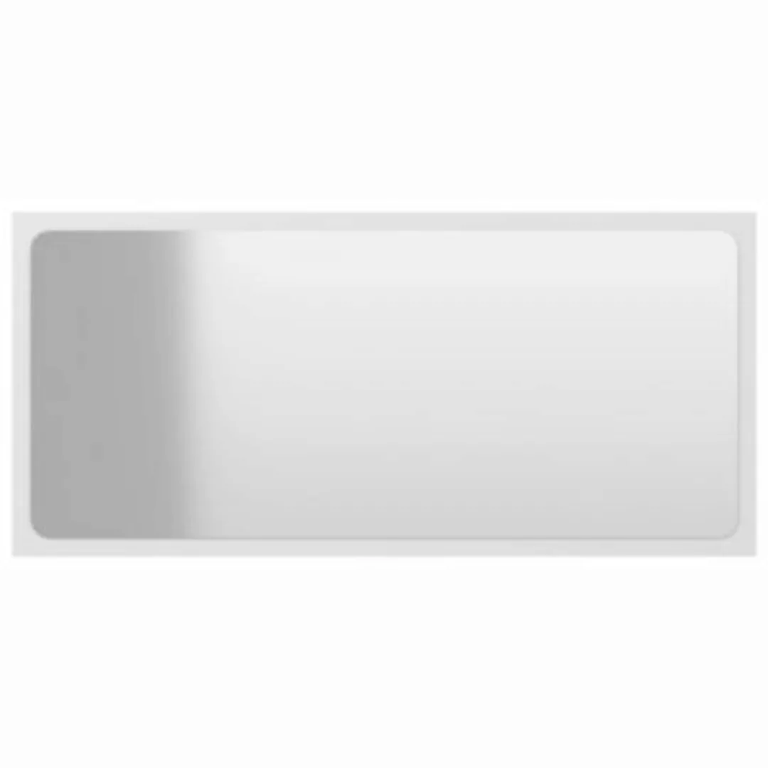 vidaXL Badspiegel Weiß 80x1,5x37 cm Holzwerkstoff Spiegel weiß günstig online kaufen