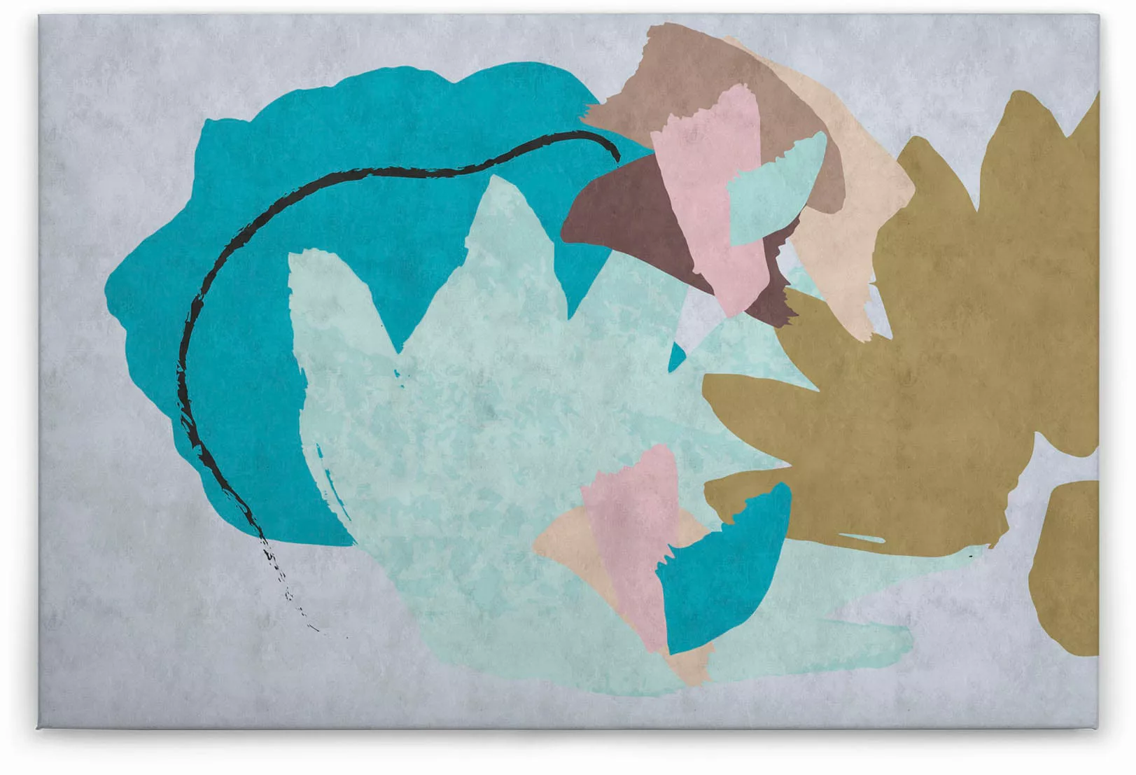 A.S. Création Leinwandbild "floral collage", Abstrakt, (1 St.), Keilrahmen günstig online kaufen