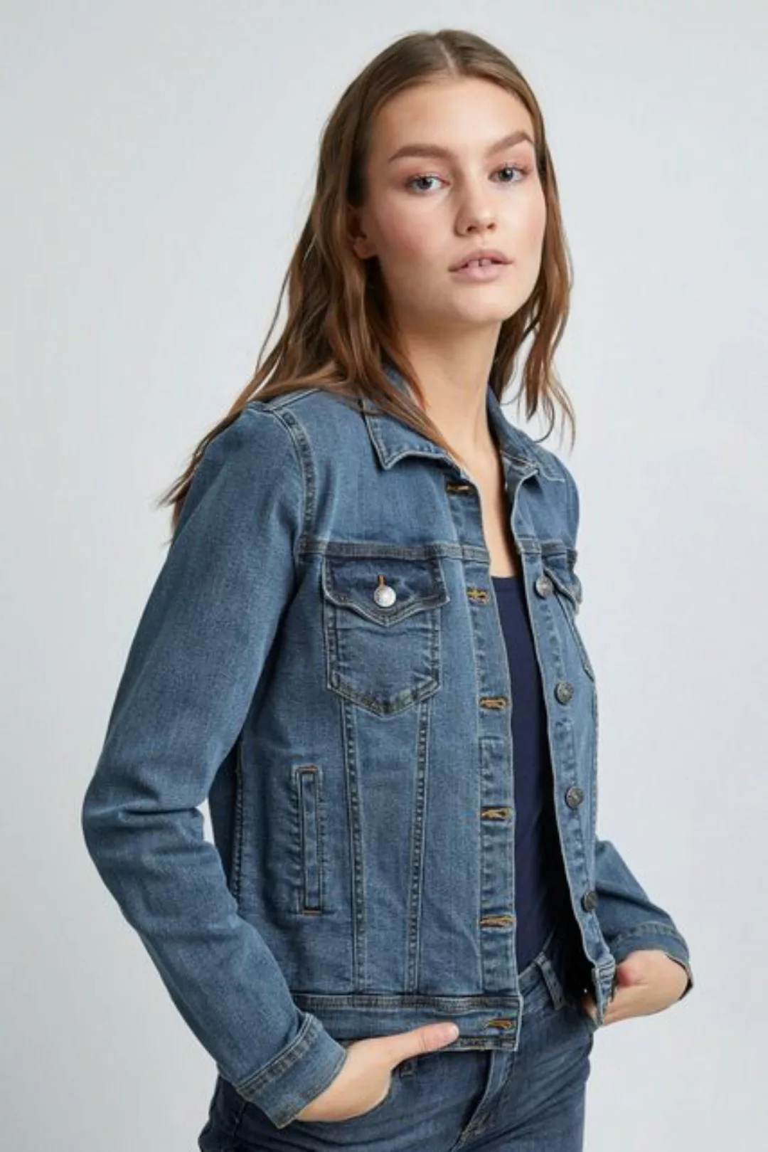 b.young Jeansjacke BYPULLY DENIM JACKET 2 -20809417 Jeansjacke mit Ziernäht günstig online kaufen