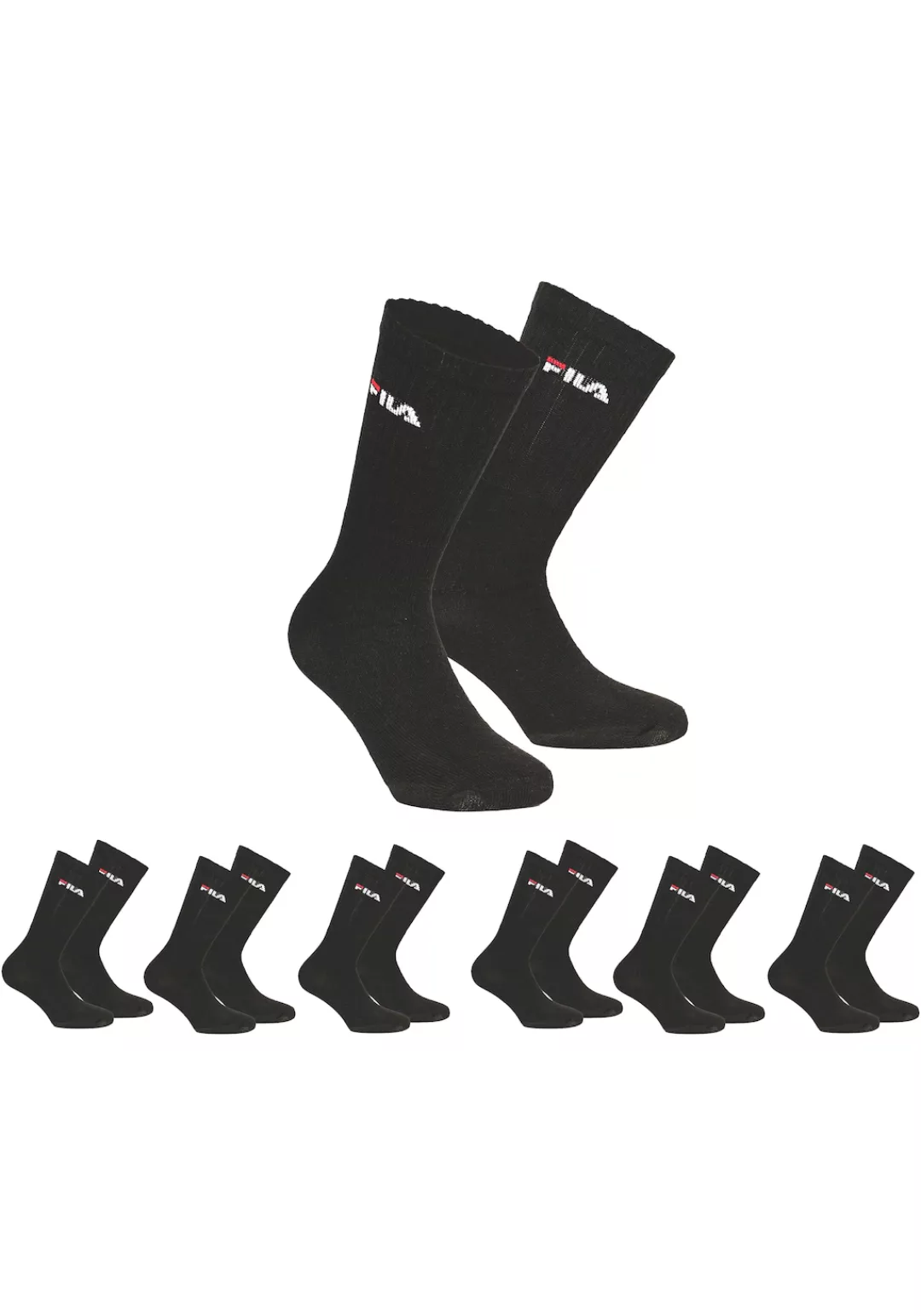 Fila Basicsocken, (6er Pack), mit eingestrickem Logo günstig online kaufen