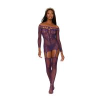 Garter Dress Diamond - One Size - Aubergine günstig online kaufen