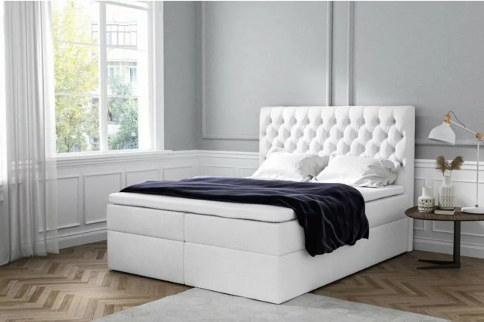 JVmoebel Bett, Boxspringbett Doppelbett Ehebett Bettgestell Bett Polsterbet günstig online kaufen