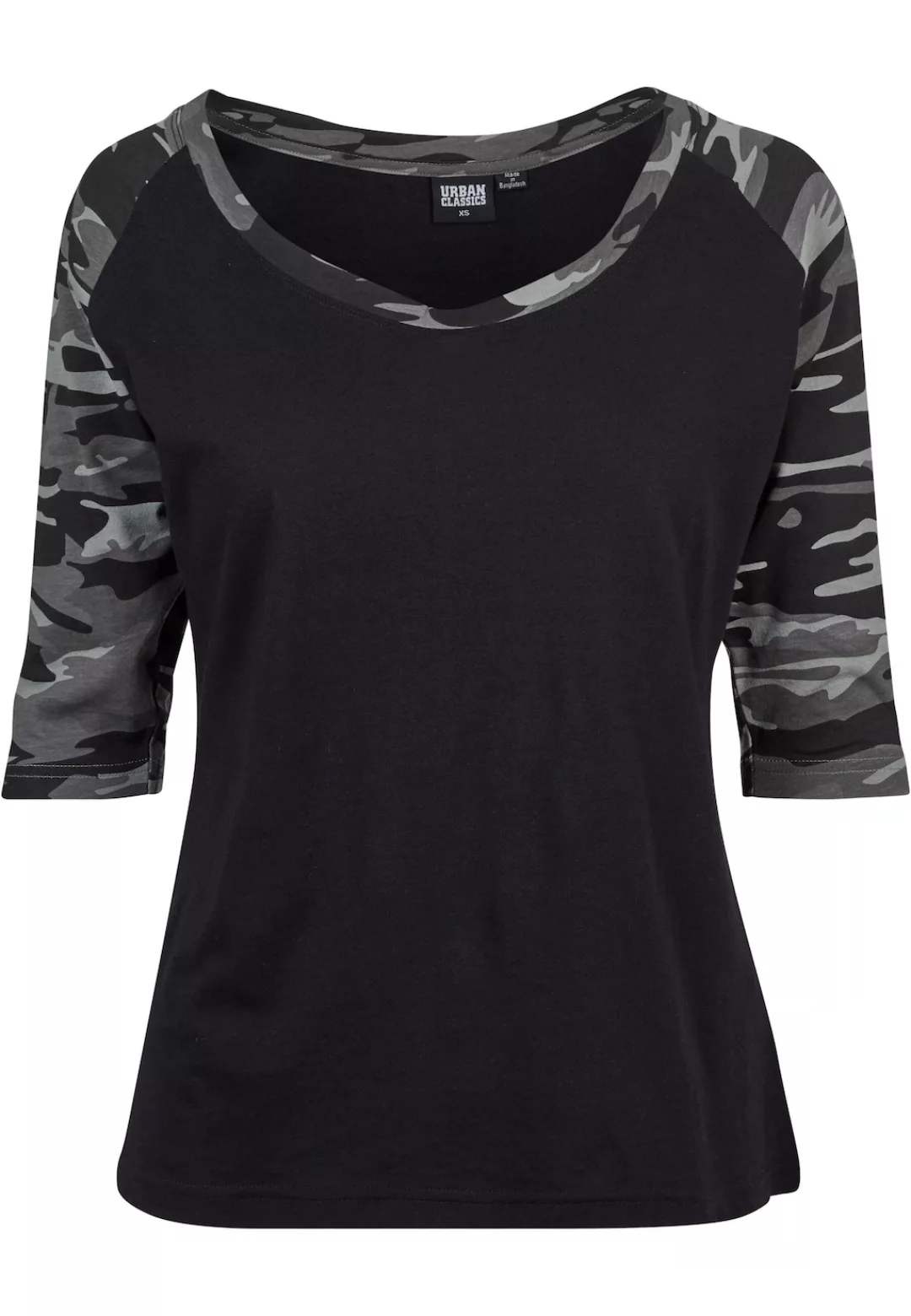 URBAN CLASSICS Kurzarmshirt "Urban Classics Damen Ladies 3/4 Contrast Ragla günstig online kaufen