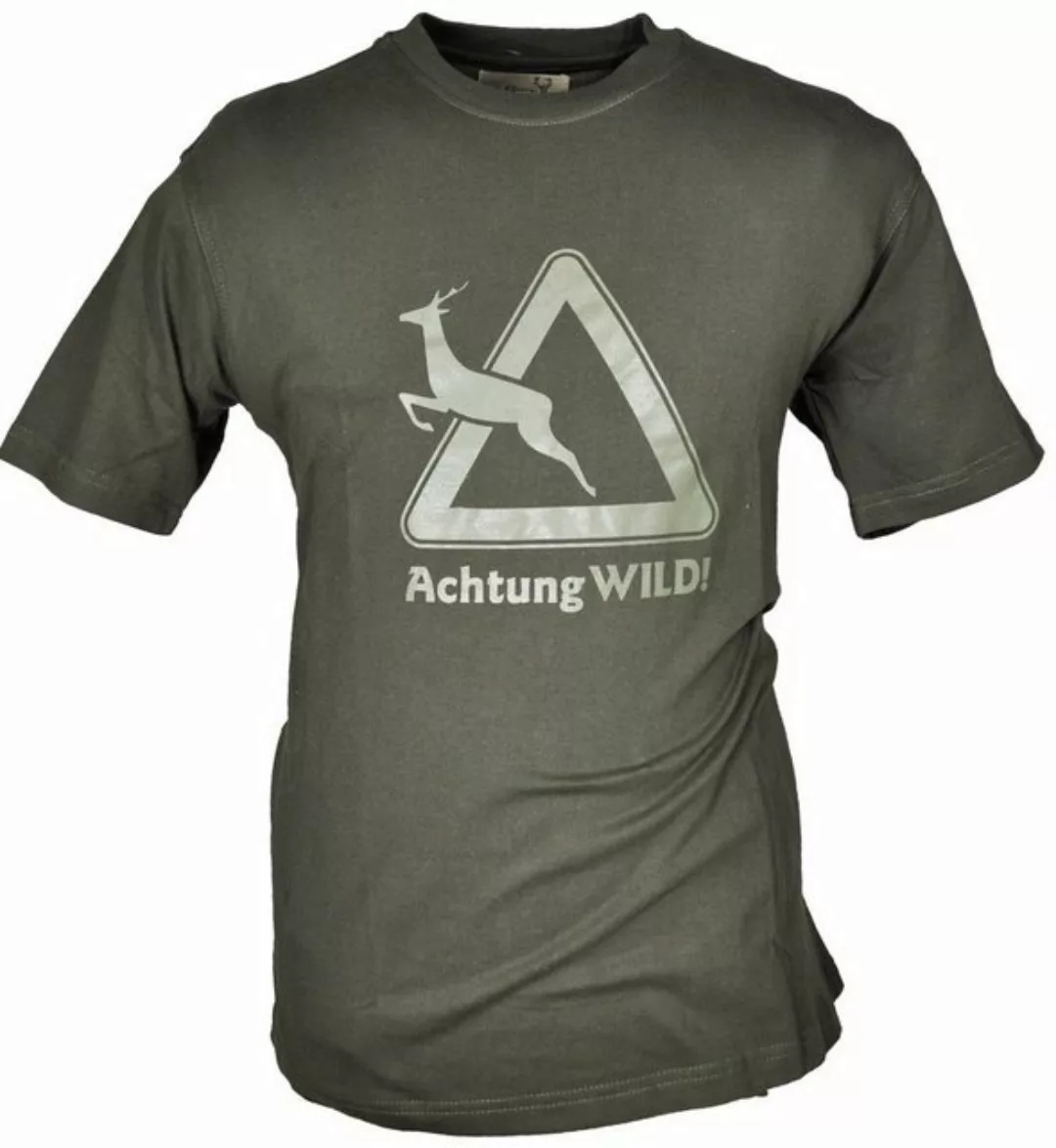 Hubertus® Hunting T-Shirt Jagd-T-Shirt Herren mit Motiv "Achtung Wild!" Jag günstig online kaufen