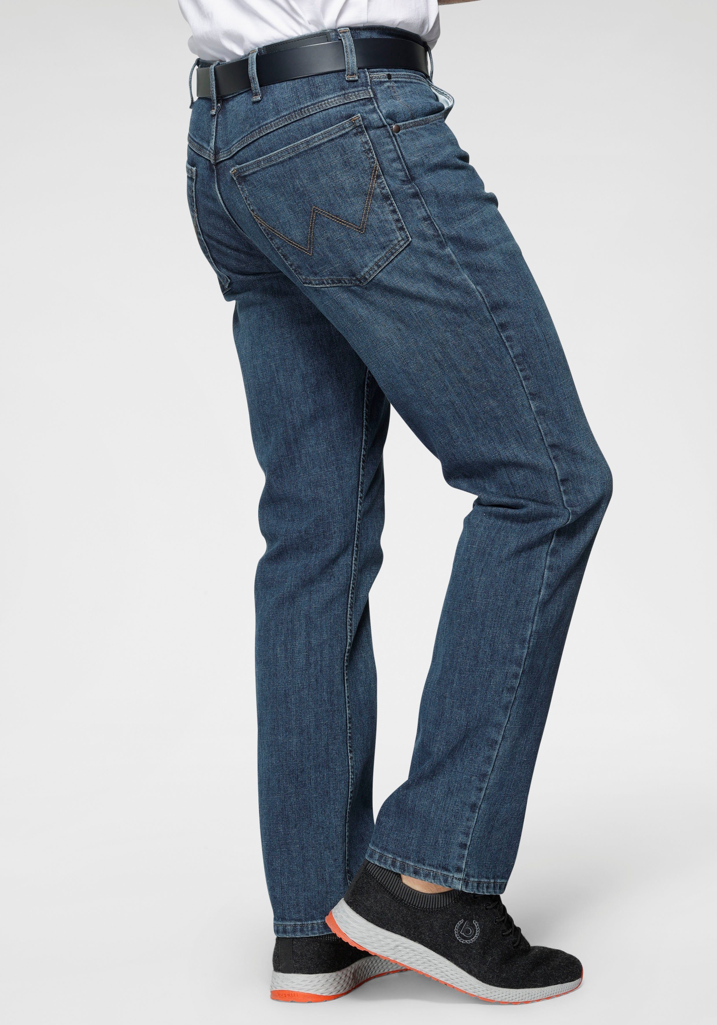Wrangler Herren Jeans STRAIGHT - Mid Waist - Regular Fit - Blau Schwarz günstig online kaufen