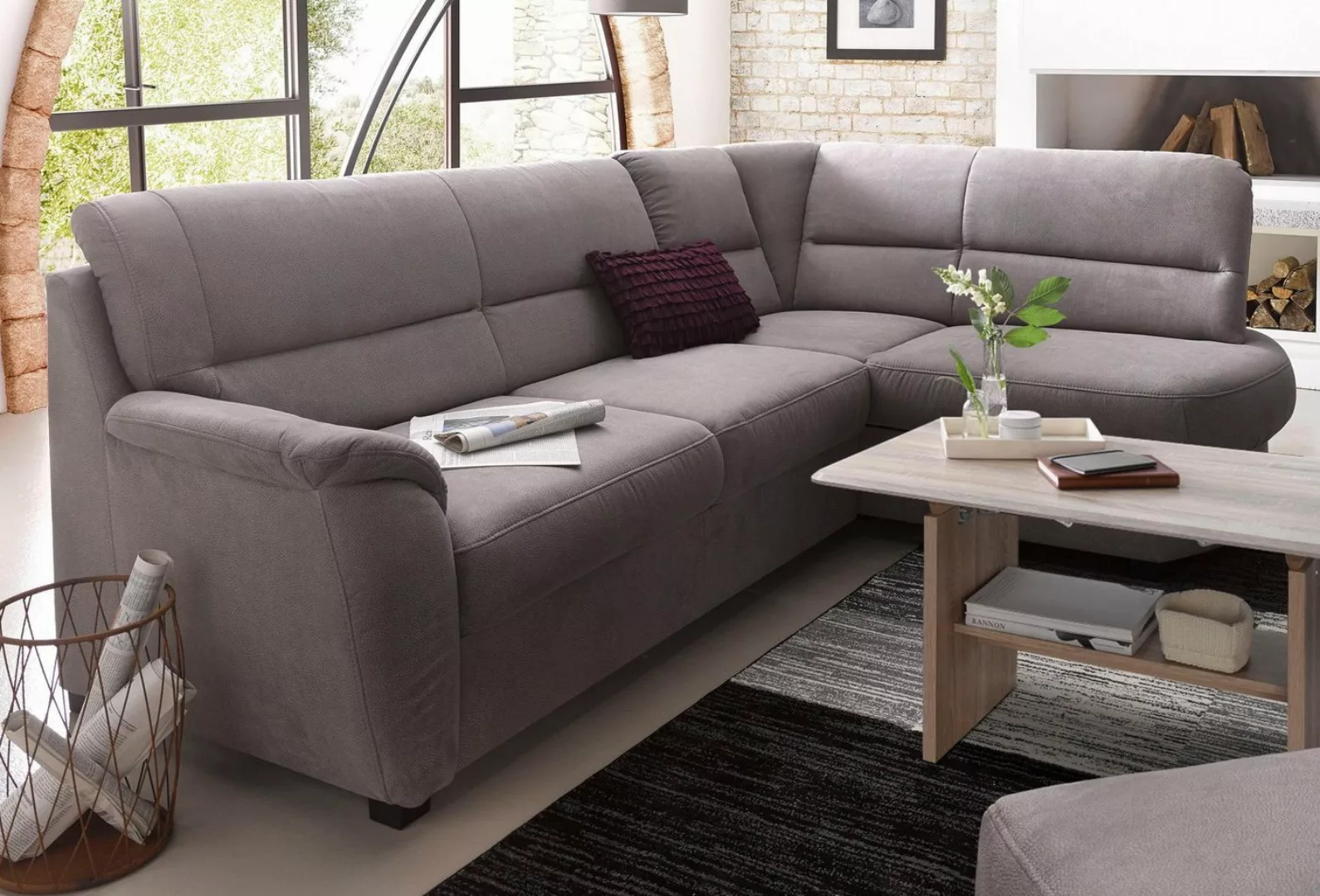 sit&more Ecksofa "Pandora L-Form", wahlweise mit Bettfunktion und Bettkaste günstig online kaufen